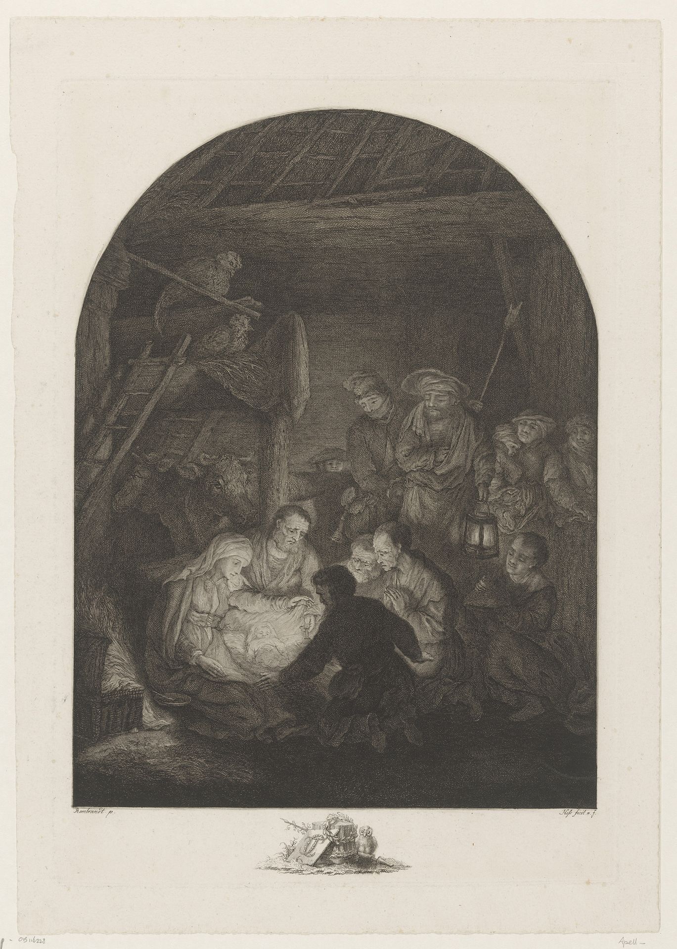 Aanbidding der herders by Carl Ernst Christoph Hess