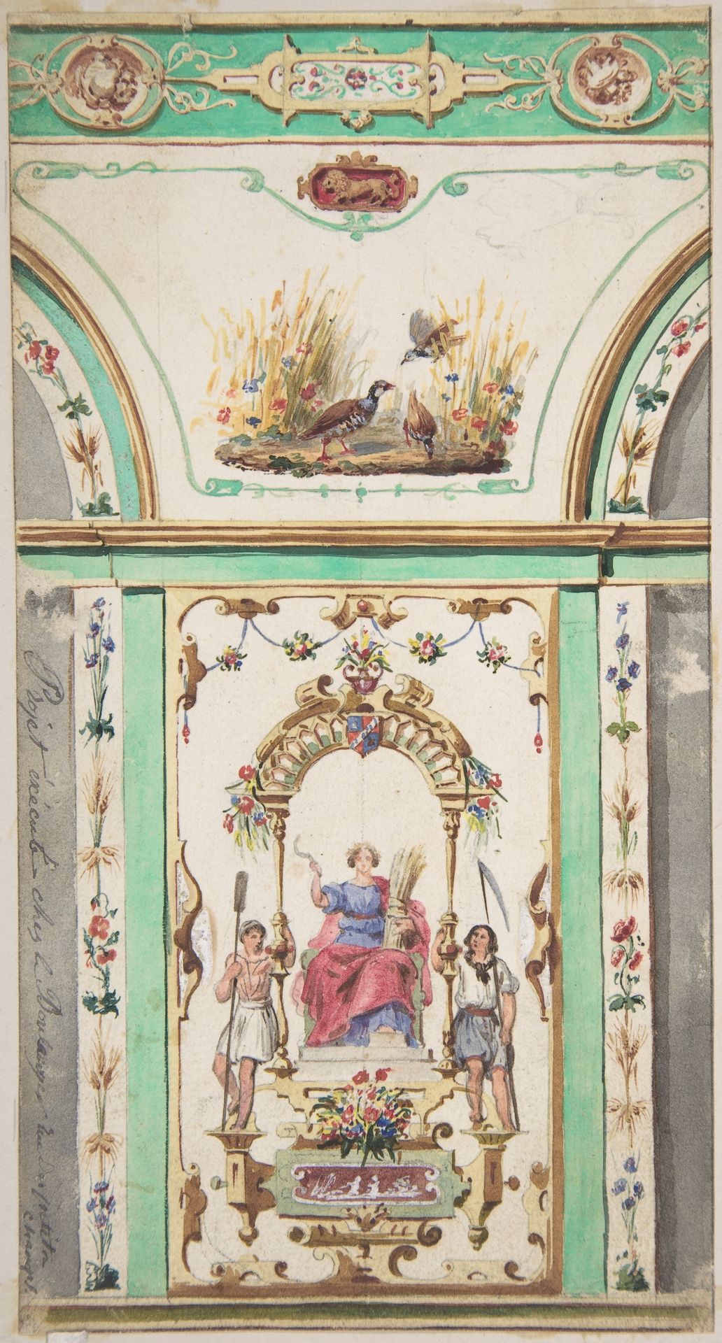 Design for Painted Wall Decoration for a Bakery by Jules-Edmond-Charles Lachaise