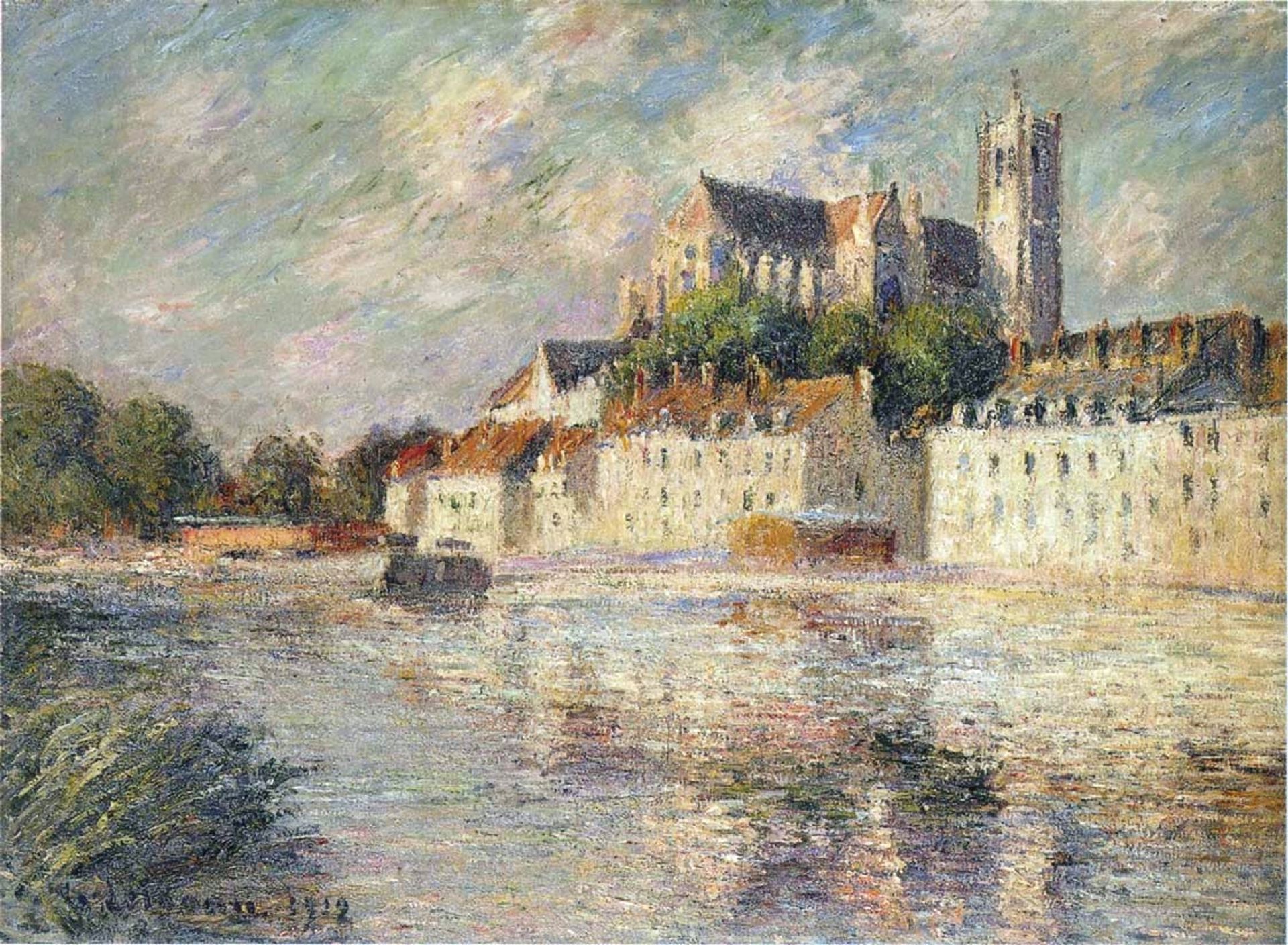 The Auxerre Cathedral by Gustave Loiseau
