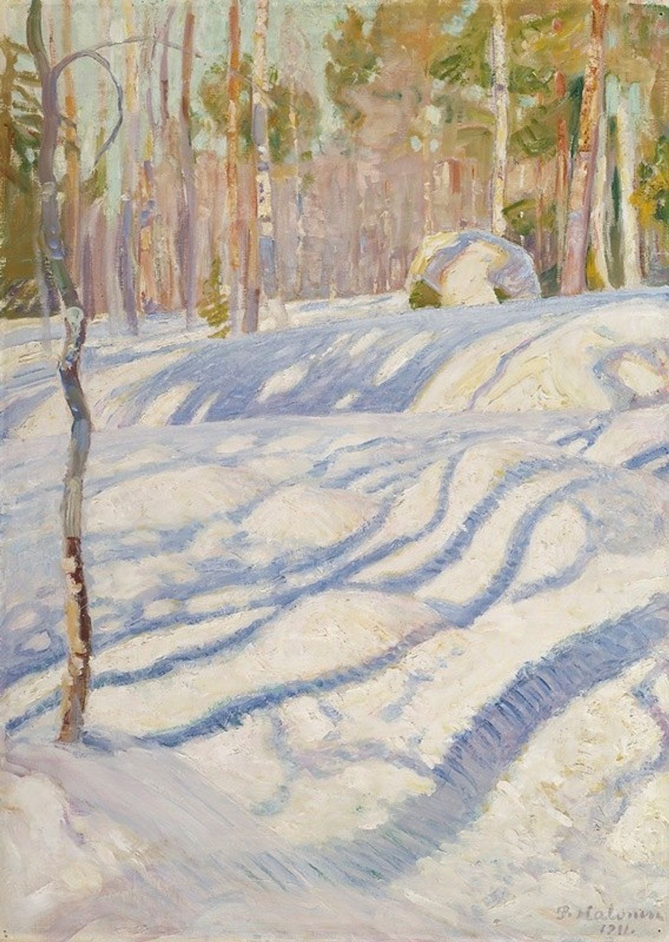 Sunlit Winter Lanscape by Pekka Halonen