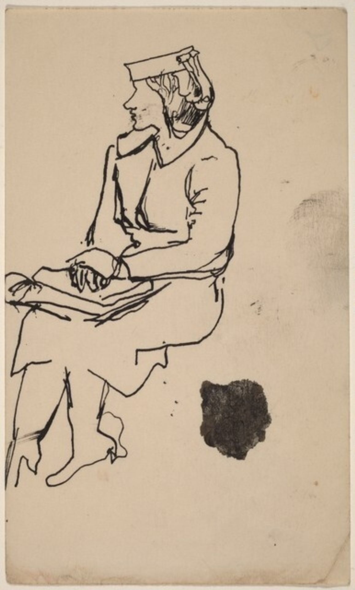 Seated Woman in Profile with Hands Clasped in Lap by Mark Rothko
