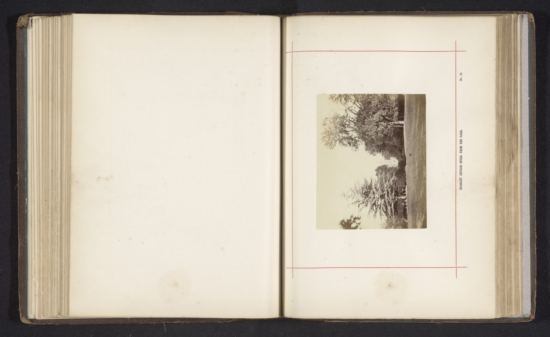 Gezicht op de kerktoren van de de All Saints' Church in Hursley by William Savage