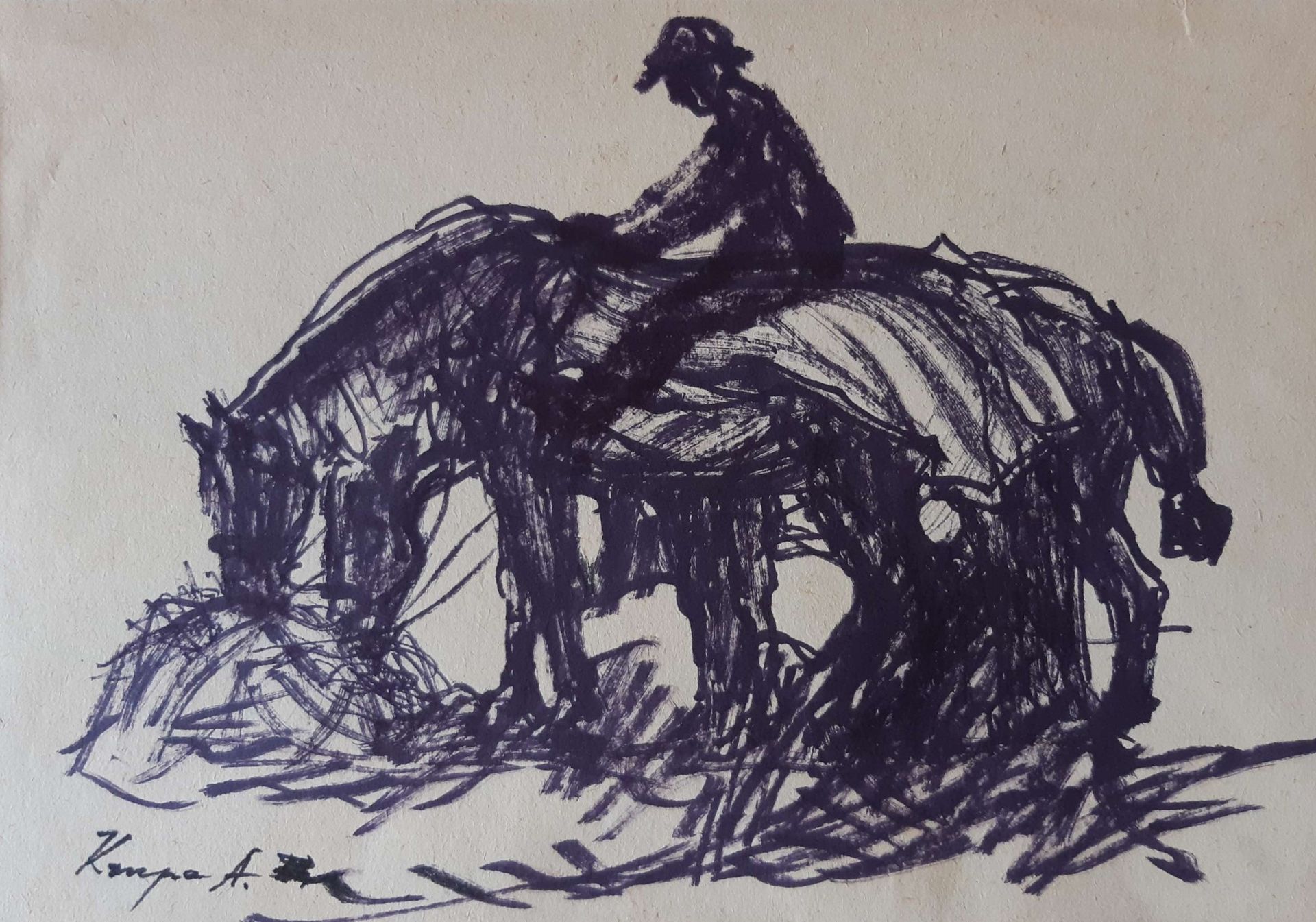 Horses Resting by Alfred Krupa