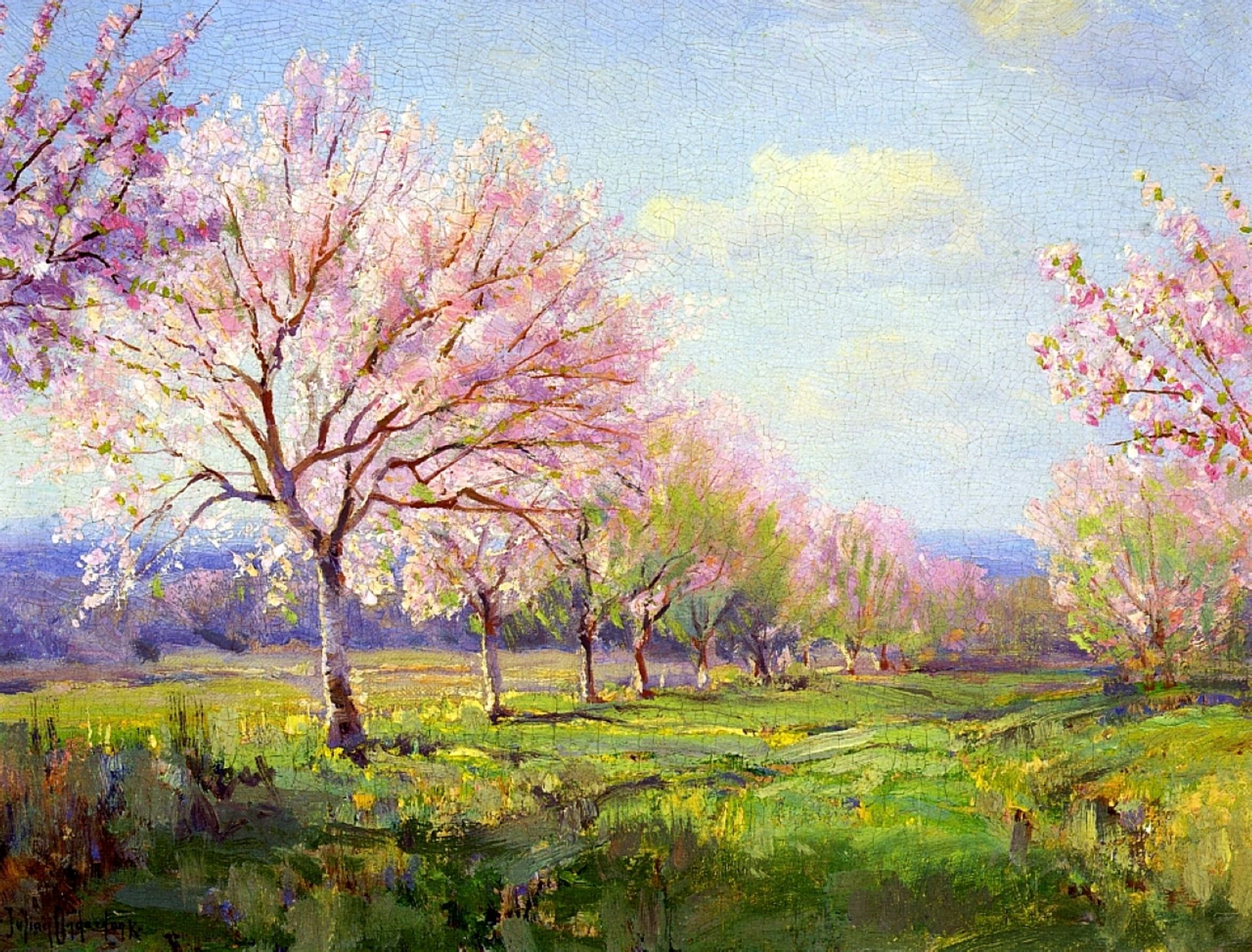Peach Orchard on Mavericks Farm by Robert Julian Onderdonk