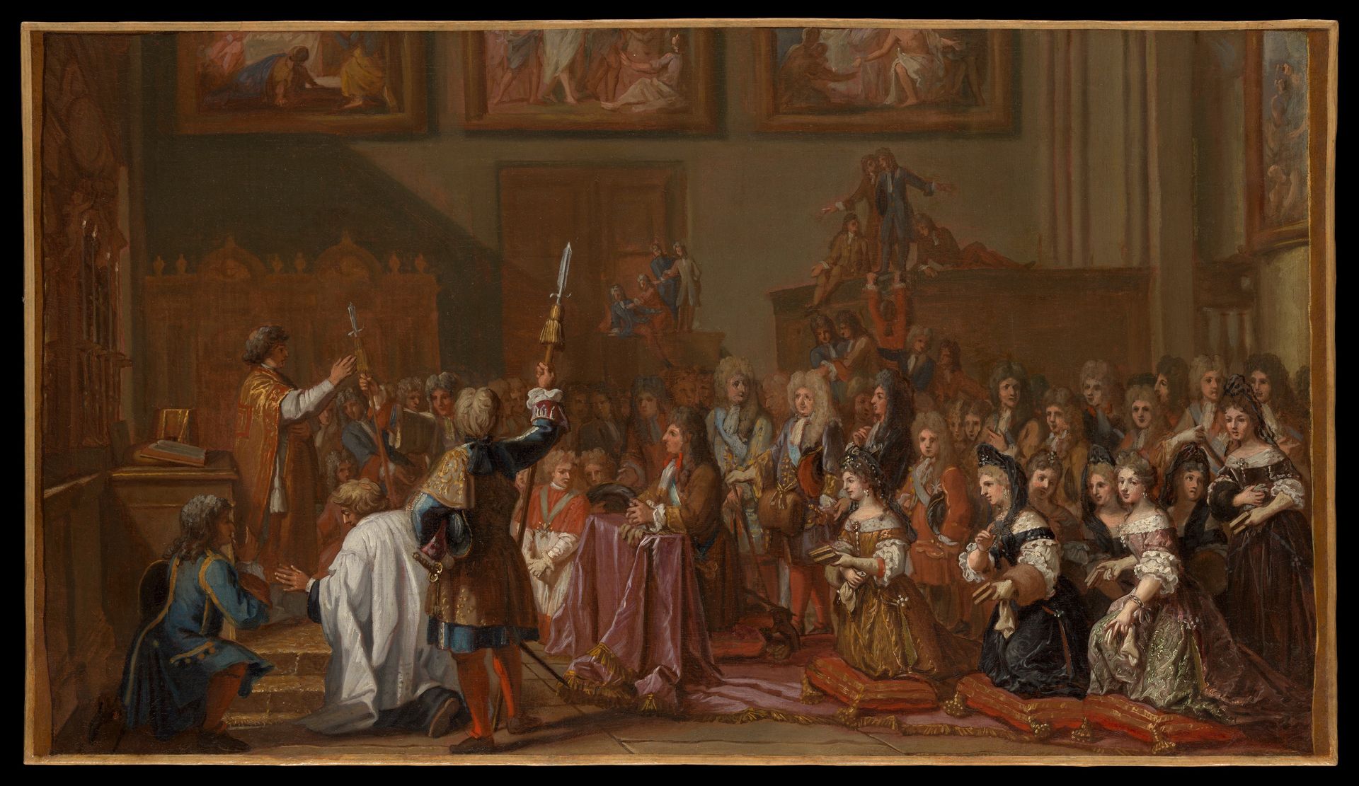 Louis XIV in Notre-Dame de Paris on January 30, 1687 at a Thanksgiving Service after his Recovery from a Grave Illness by Guy Louis Vernansal the Elder
