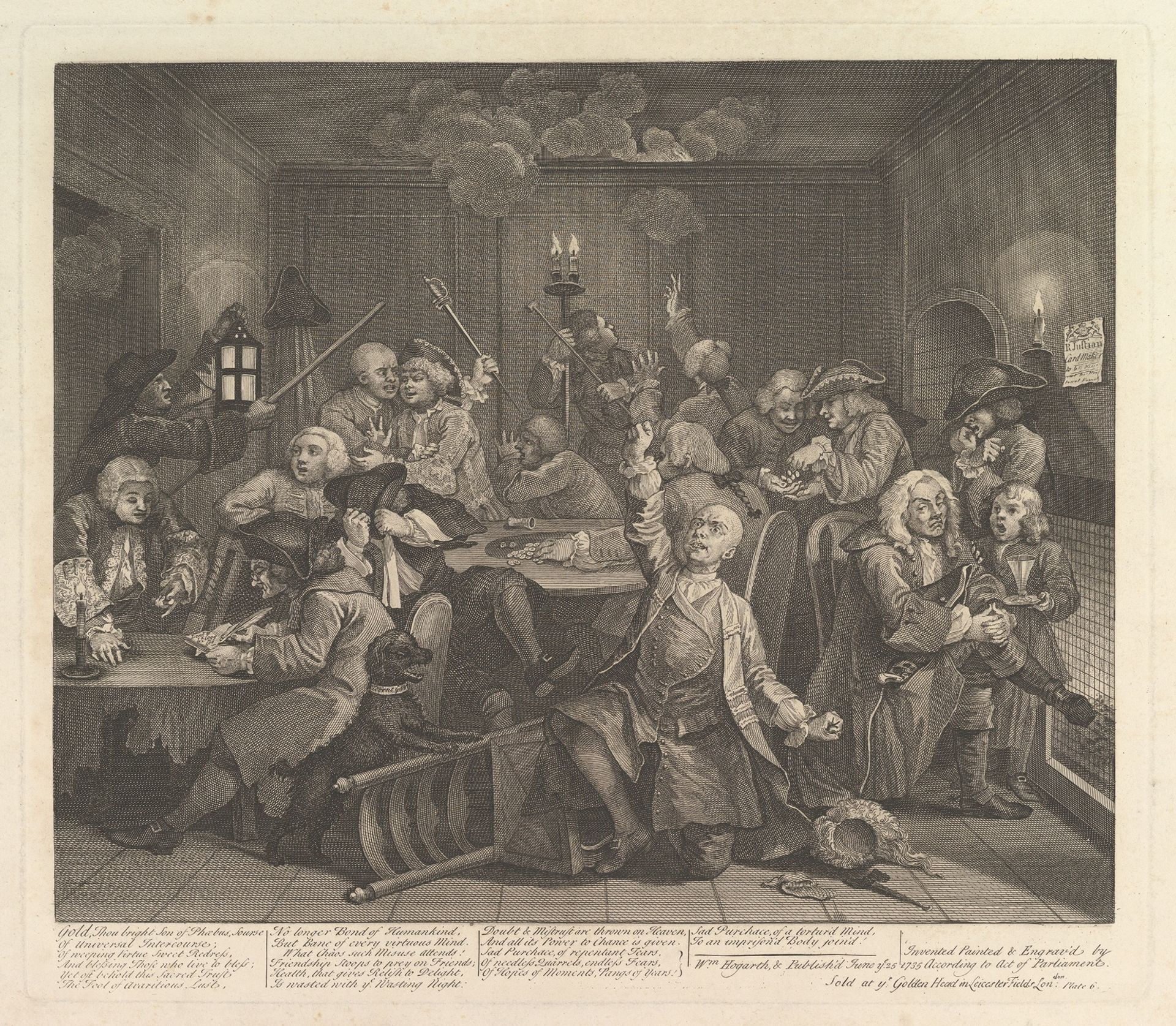 A Rake's Progress, Plate 6 by William Hogarth