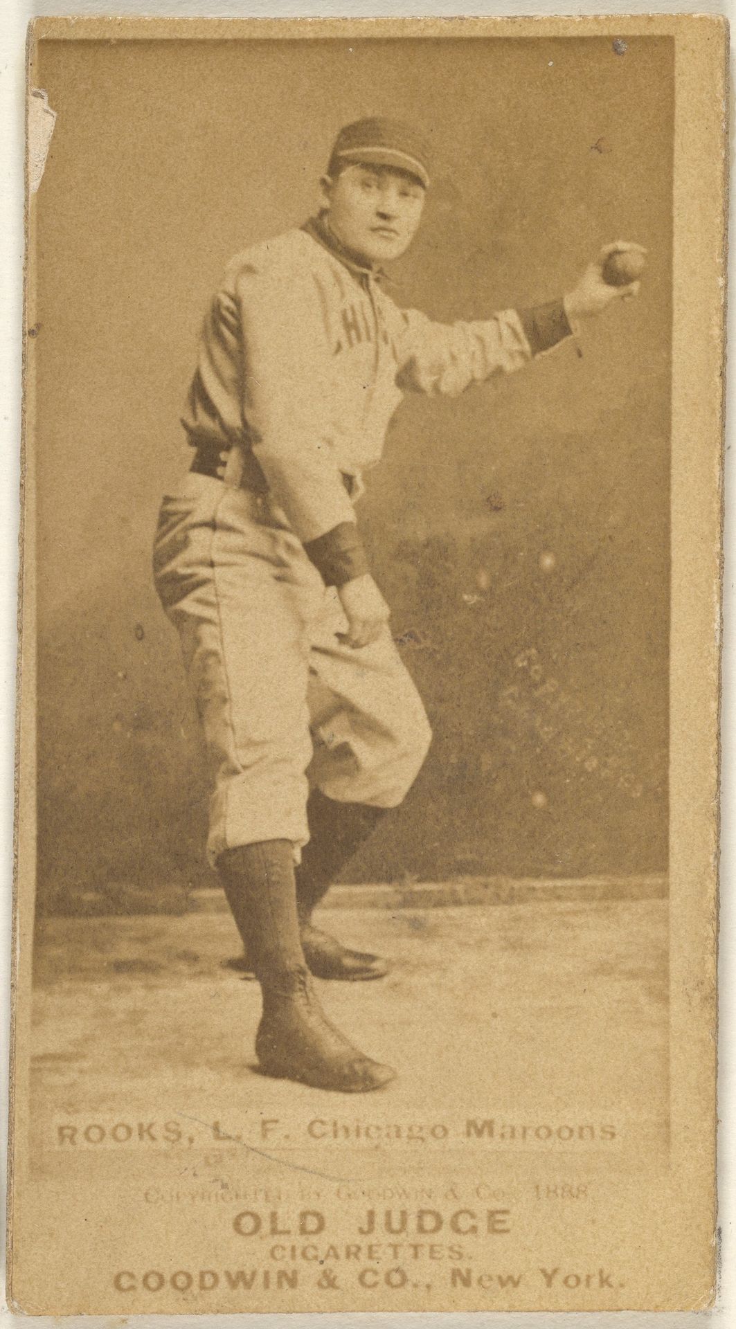 Rooks, Left Field, Chicago, from the Old Judge series (N172) for Old Judge Cigarettes by Goodwin & Company