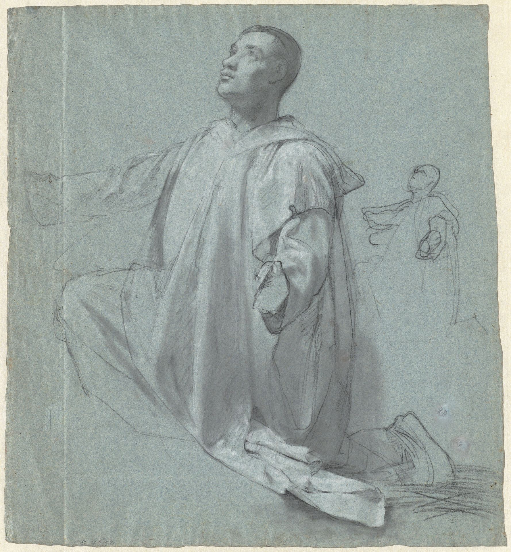 A Young Benedictine Monk Kneeling by Jean Leonard Lugardon