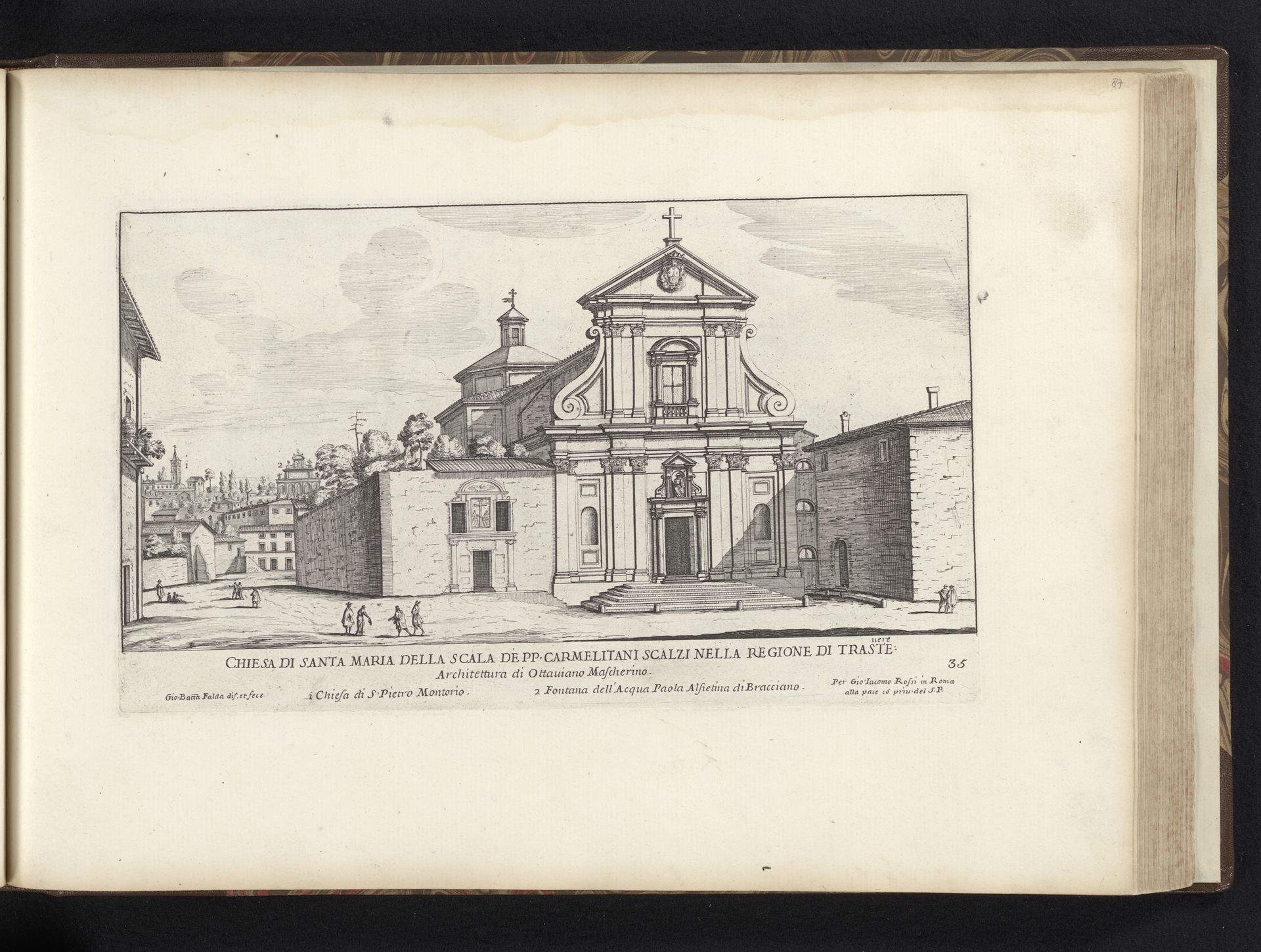 Chiesa di Santa Maria della Scala te Rome by Giovanni Battista Falda
