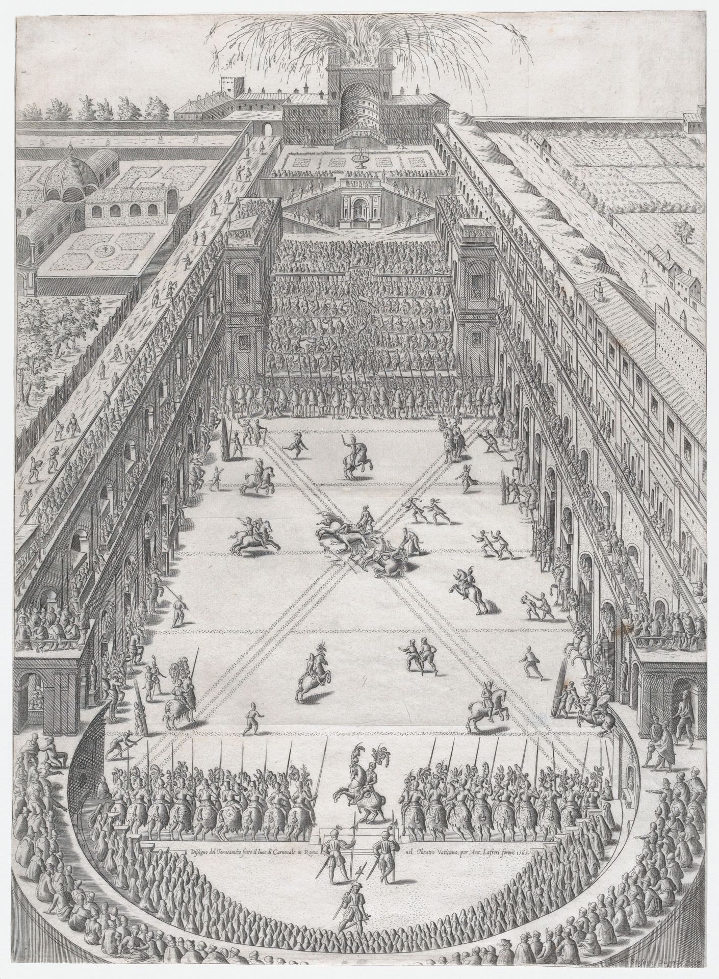 Speculum Romanae Magnificentiae: Marriage of Annibale Altemps and Ortensia Borromeo, Rome, March 5, 1565 by Étienne Dupérac