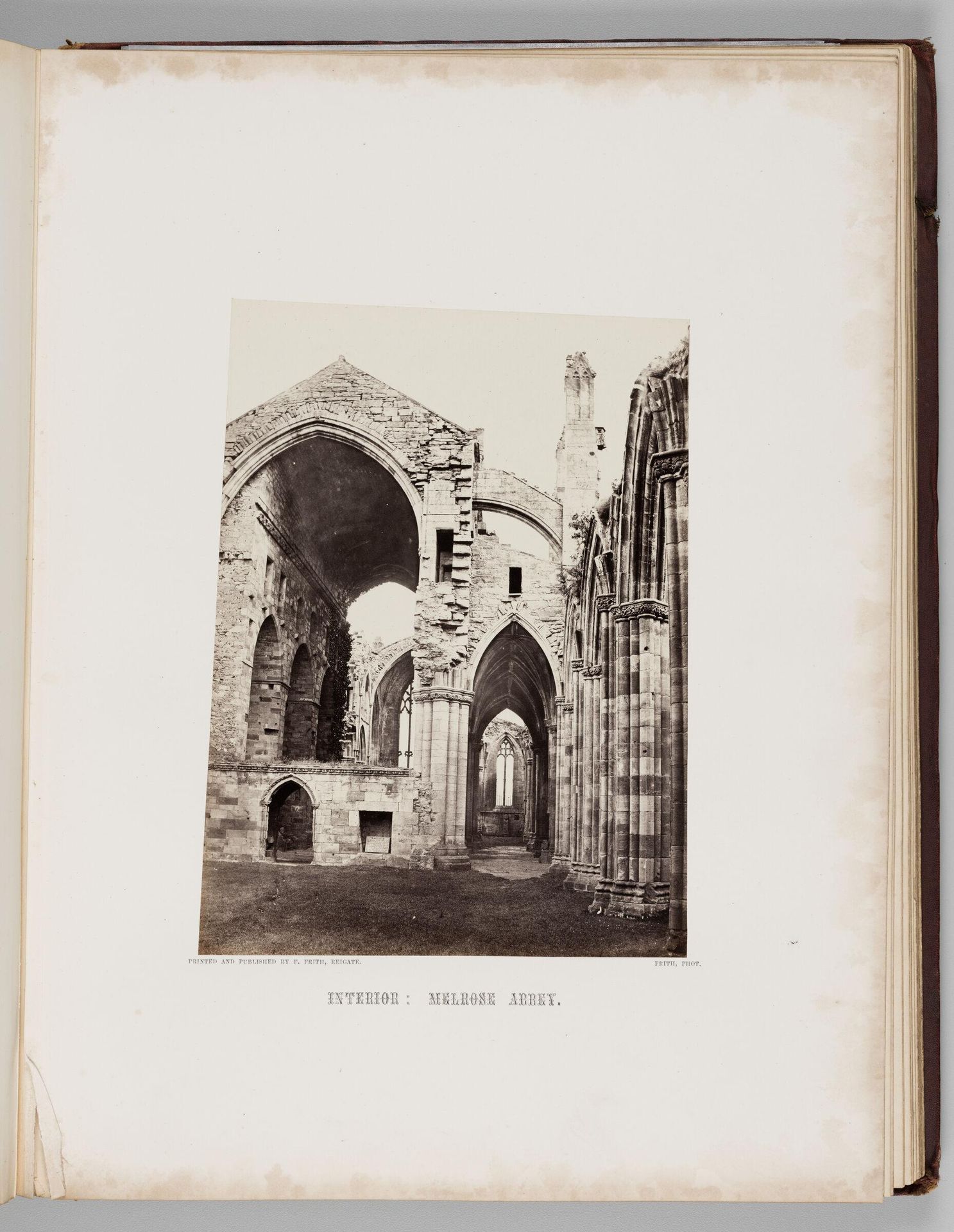 Interior: Melrose Abbey. by Francis Frith