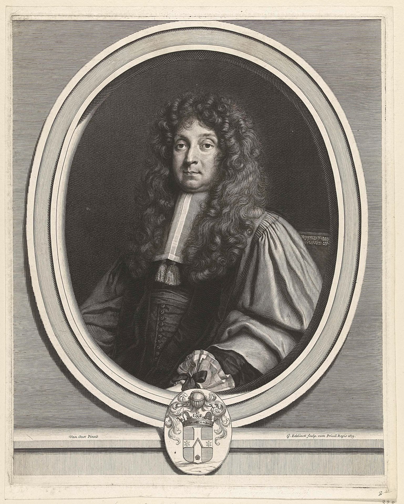 Portret van Michel le Peletier de Souzy by Gérard Edelinck