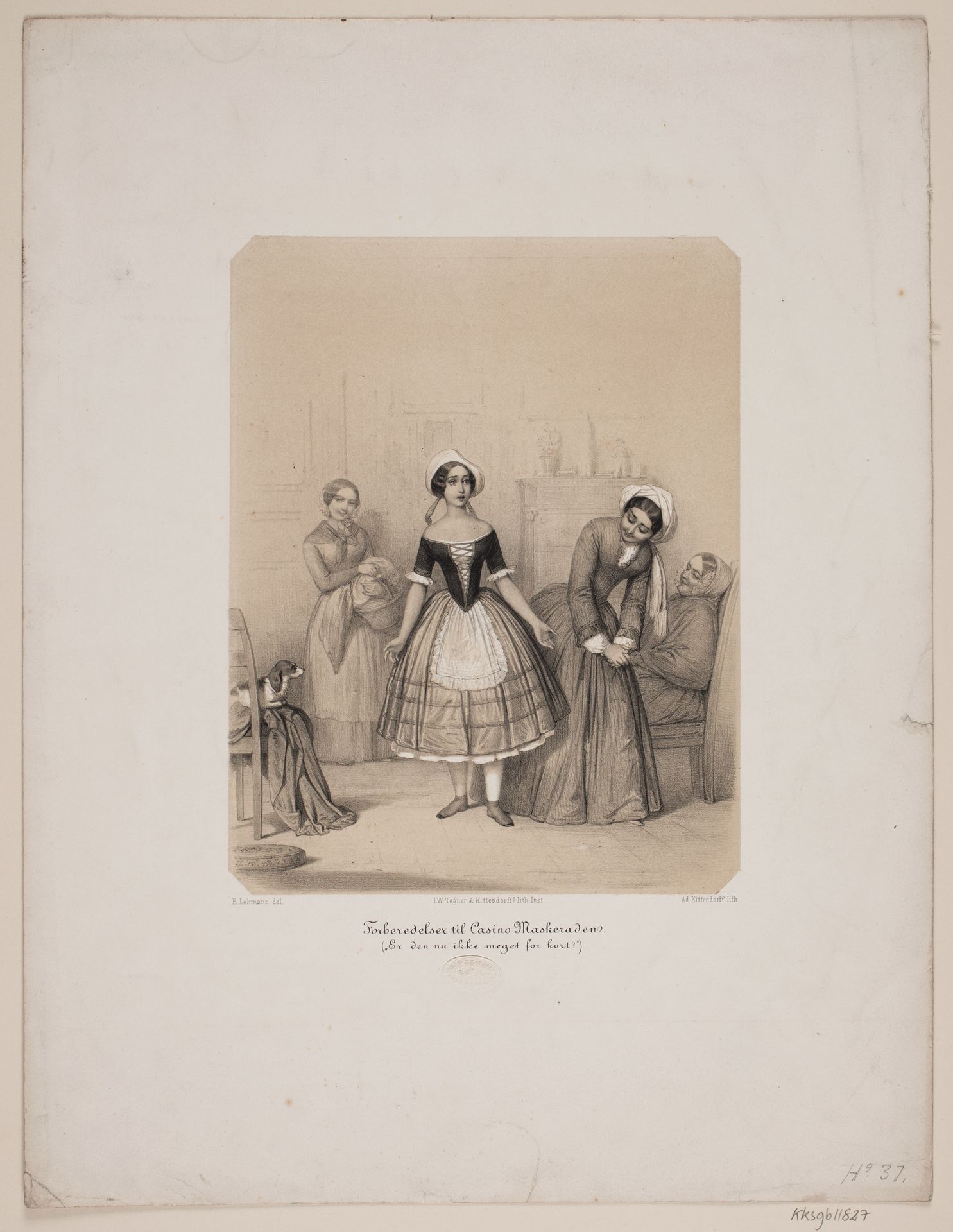 Forberedelse til Casino Maskeraden by Adolph Kittendorff