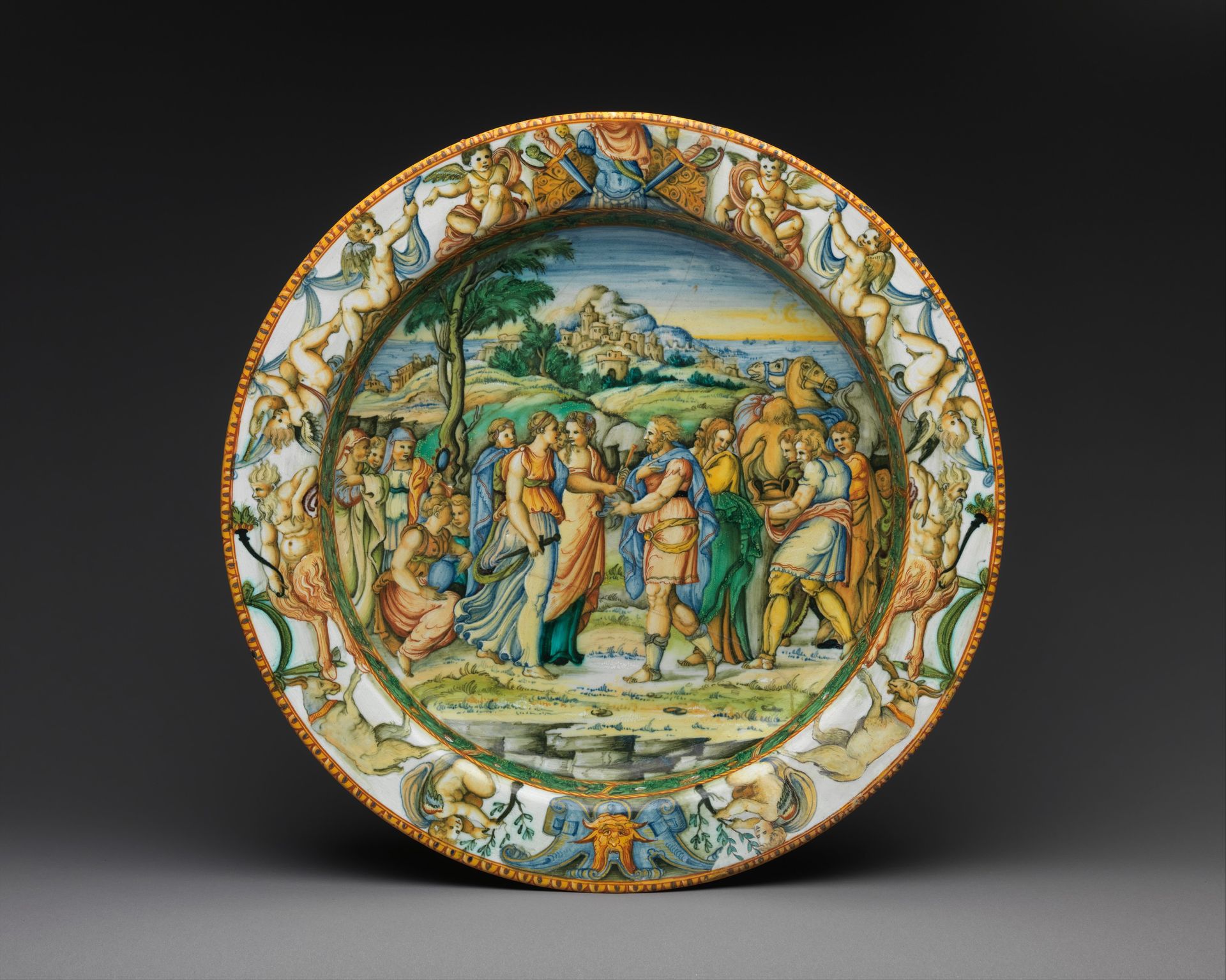 Dish with The Discovery of Achilles by Fontana workshops
