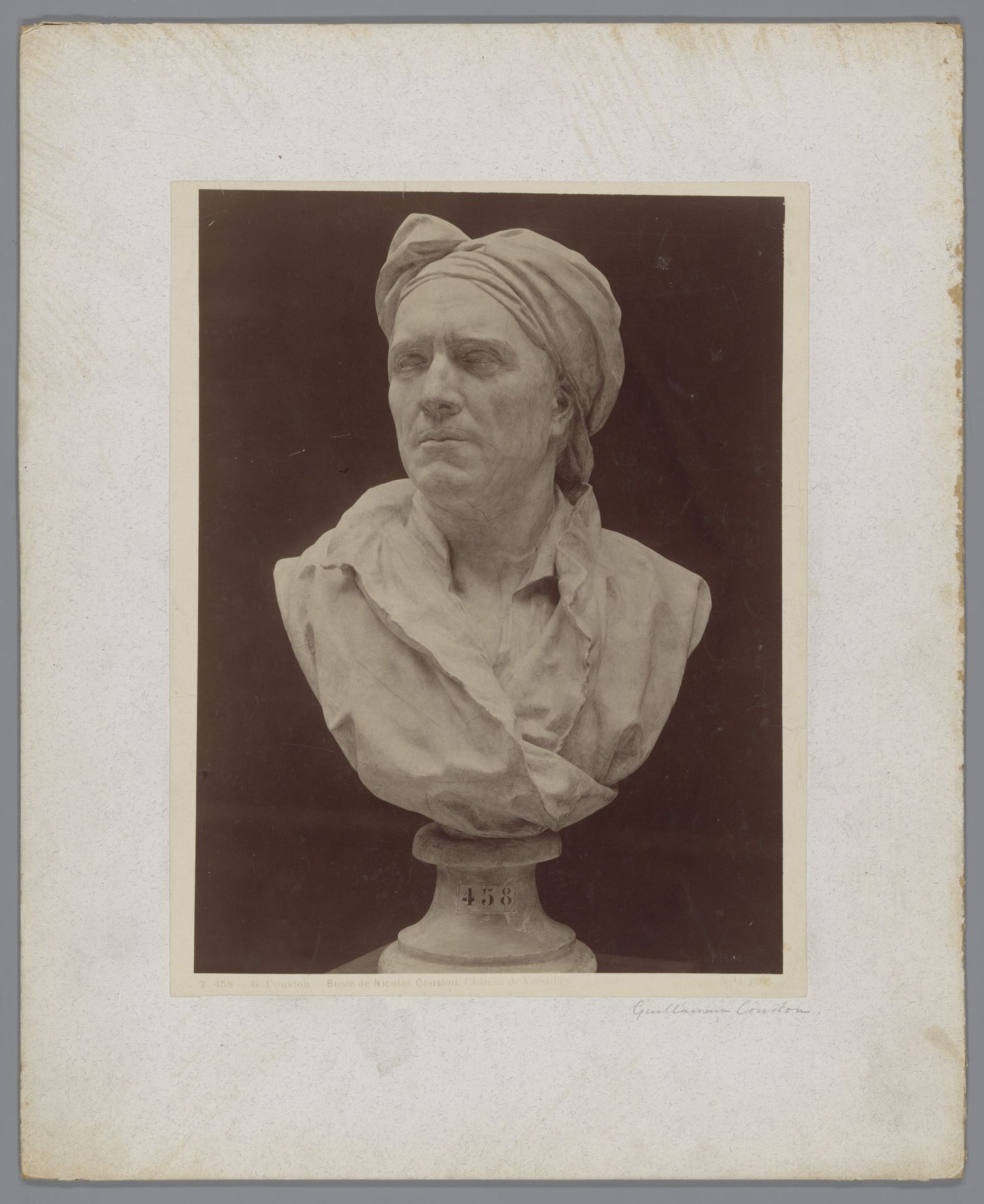 Buste van Nicolas Coustou door G. Coustou by Adolphe Giraudon