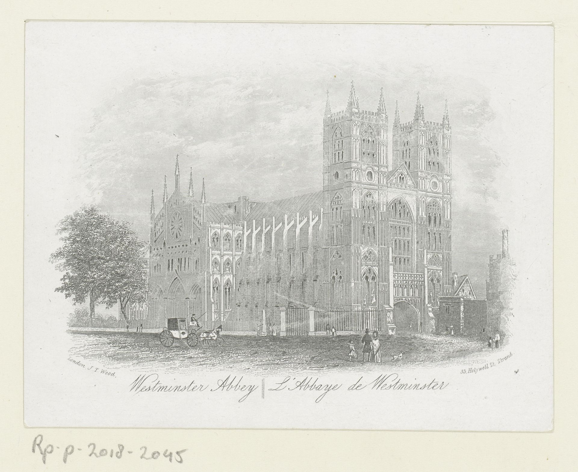 Gezicht op Westminster Abbey, te Londen by Anonymous