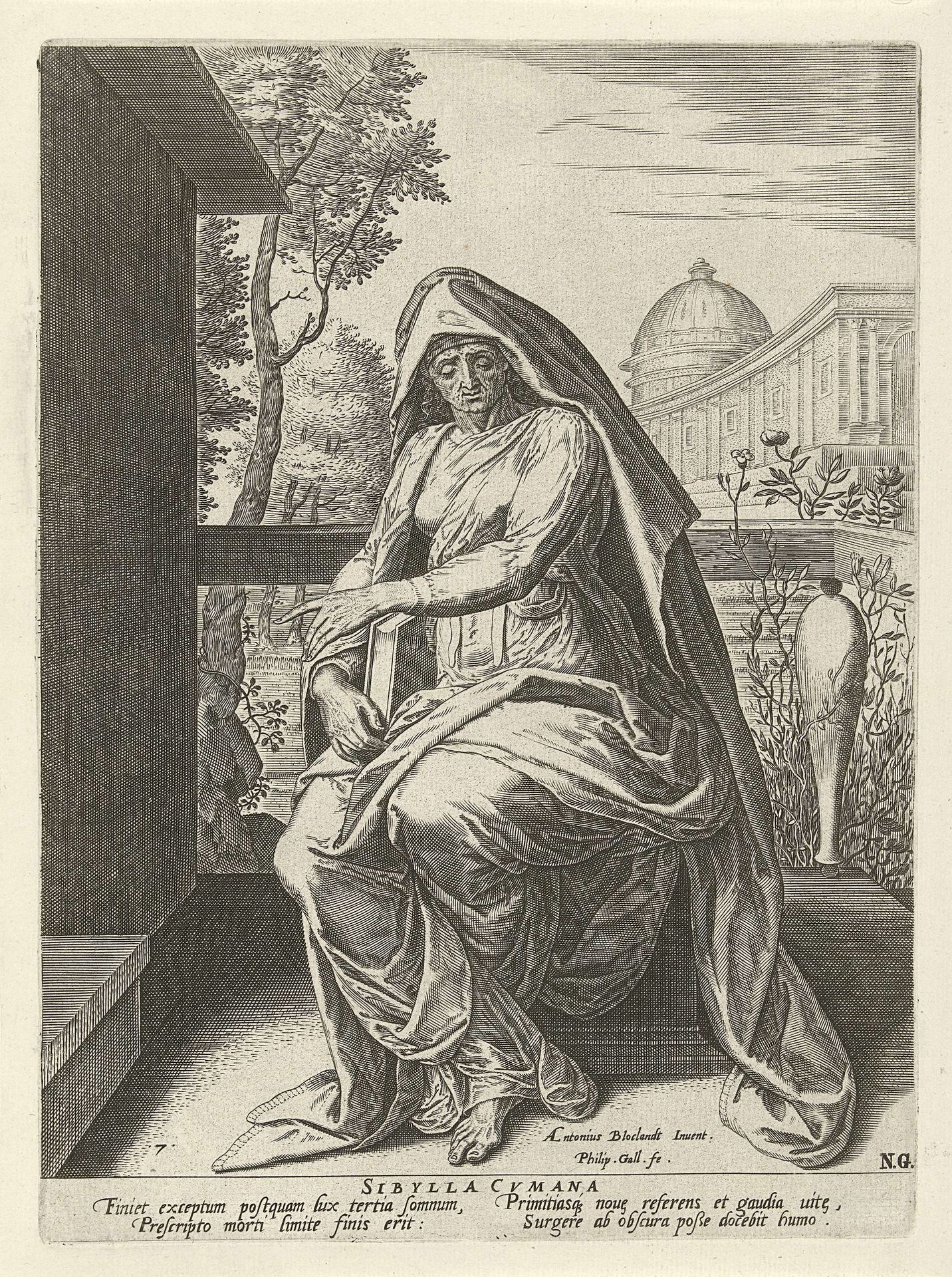 Cimmerische Sibille by Philips Galle