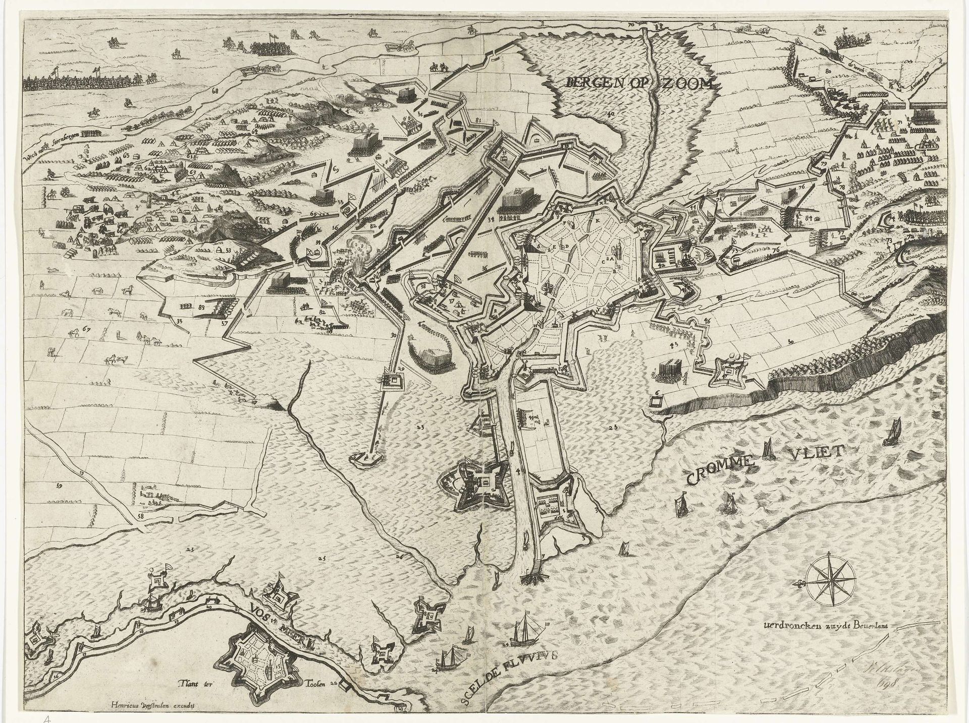 Beleg van Bergen op Zoom door Spinola, 1622 by Anonymous