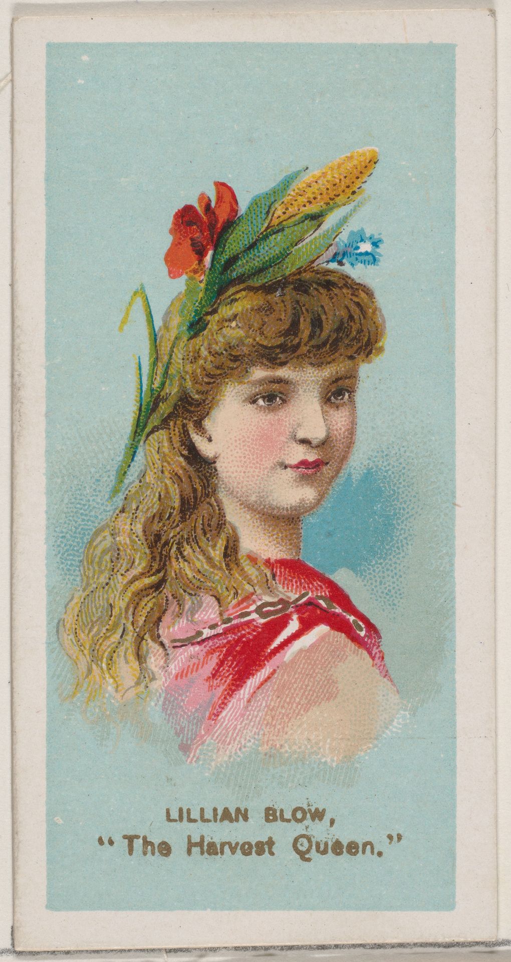 Lillian Blow as "The Harvest Queen," from the series Fancy Dress Ball Costumes (N73) for Duke brand cigarettes by W. Duke, Sons & Co.