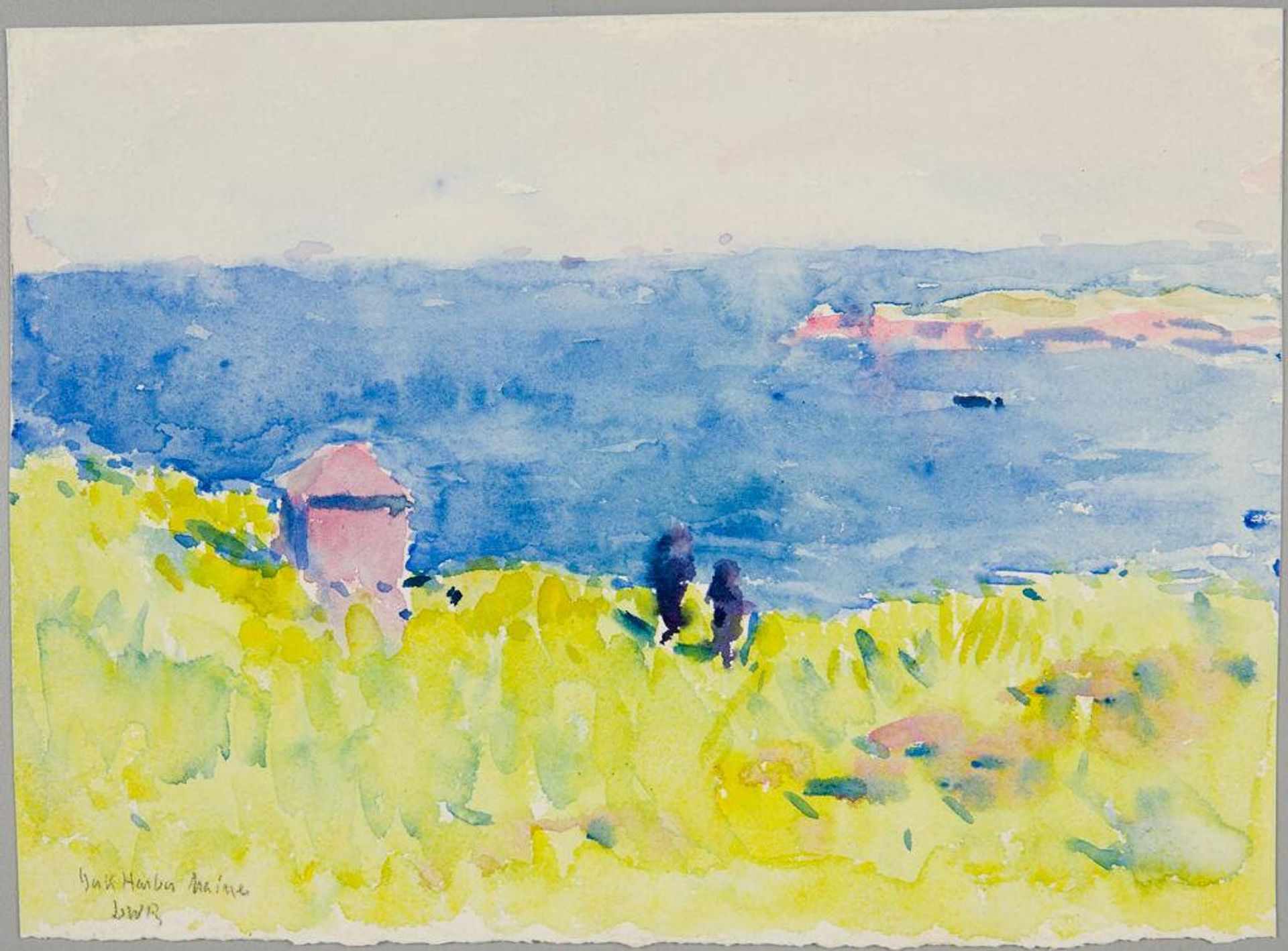 York Harbor, Maine (recto and verso) by Denman Waldo Ross