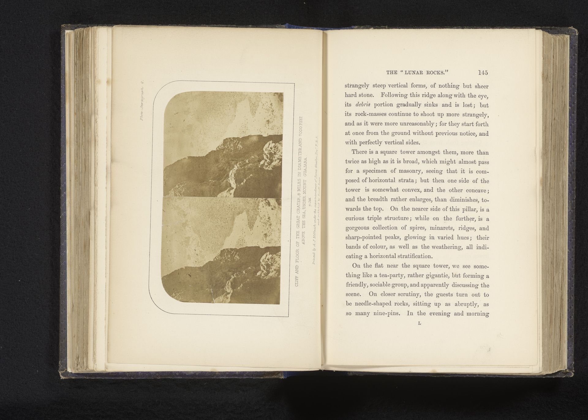 Gezicht op de krater bij de berg Guajara by Charles Piazzi Smyth