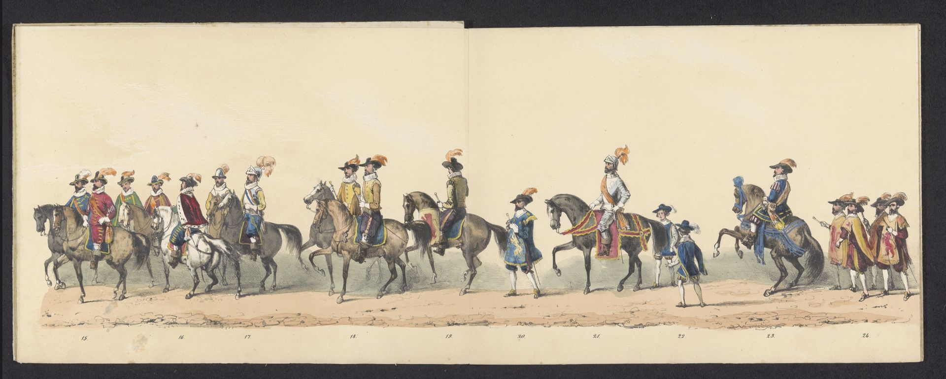 Historische optocht door studenten van de Groningse Hogeschool, 1850 (plaat 3) by Johannes Hermanus van de Weijer