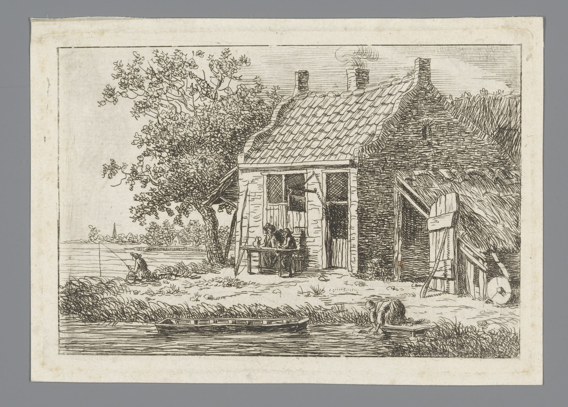 Herberg aan het water bij Amstelveen by Anthonie van den Bos