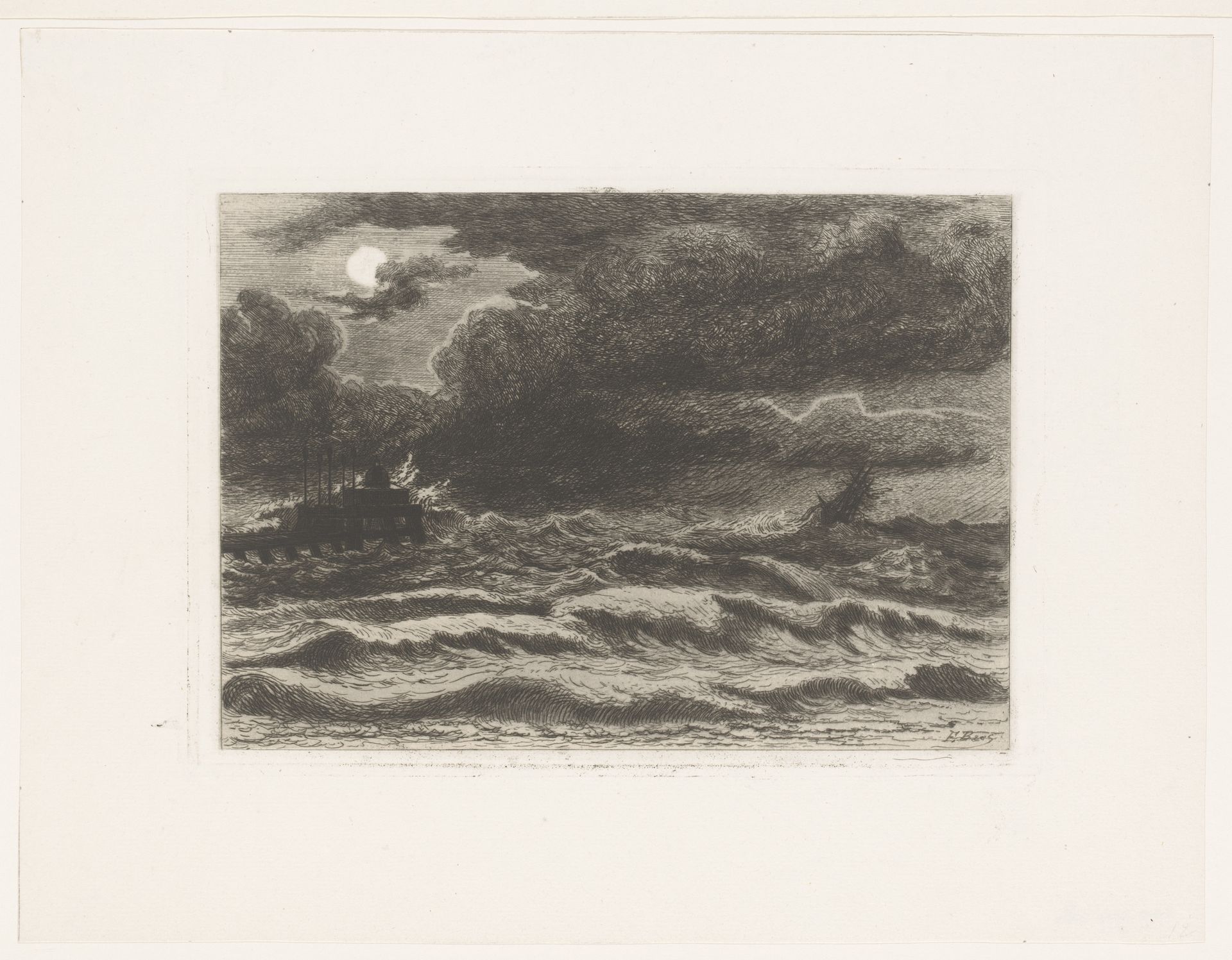 Reparatie van een roeiboot aan de oever van een rivier by Edgar Alfred Baes