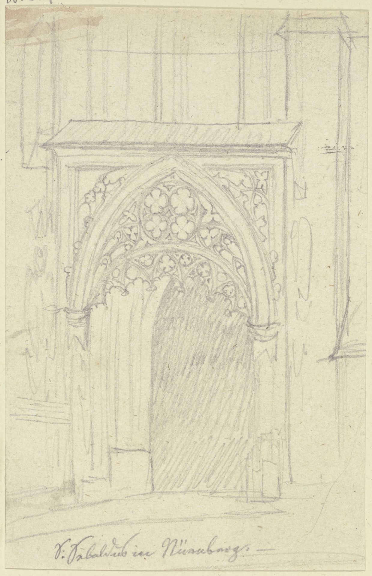 Das Brautportal an der Nordfassade von Sankt Sebald in Nürnberg by Karl Ballenberger