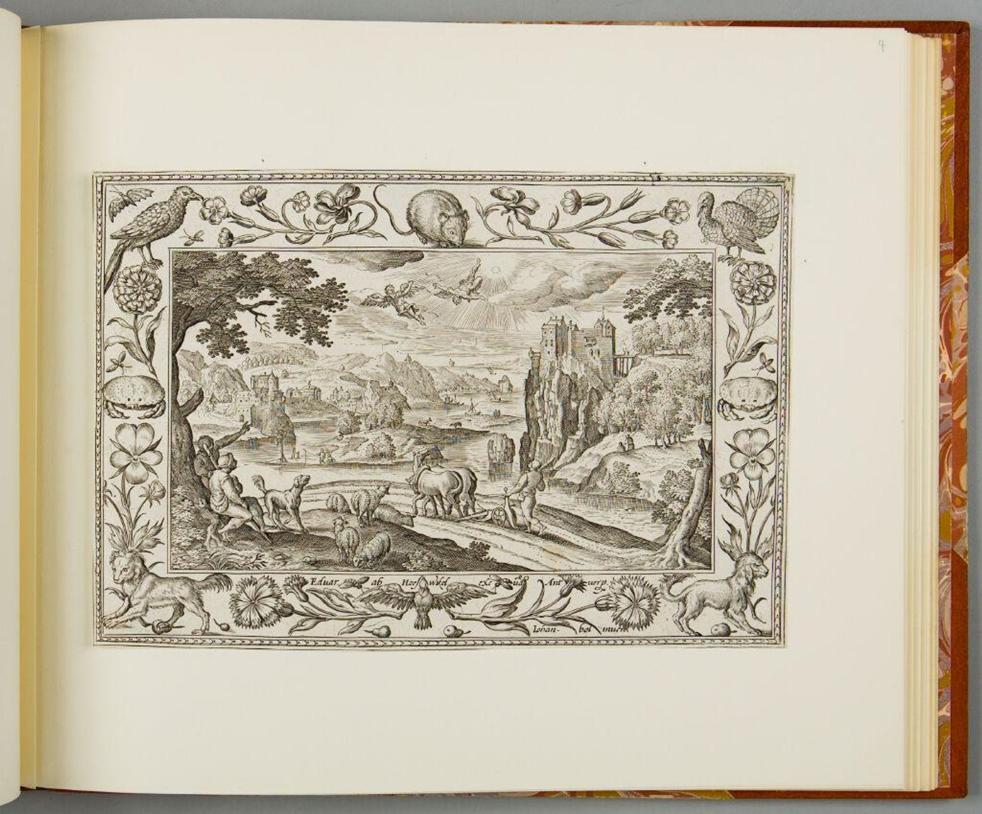 The Fall of Icarus, with Mouse, Turkey, Crab, and Spaniel by Adriaen Collaert