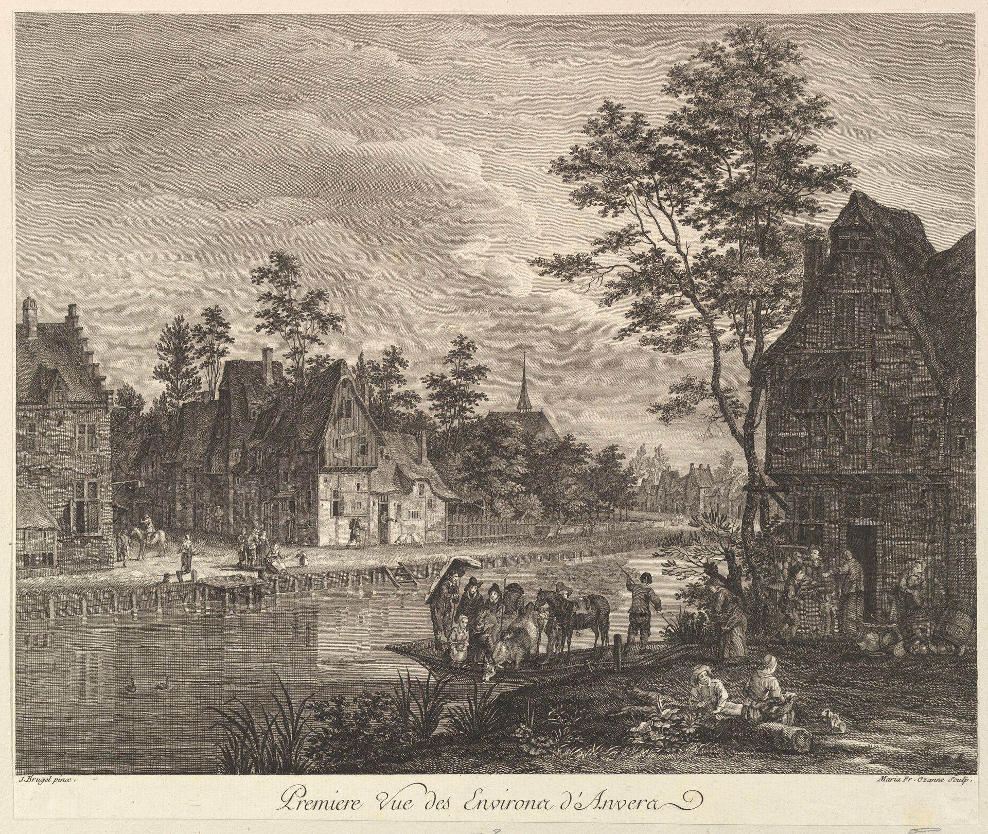 First View of the Environs of Antwerp (Premiere Vue des Environs d'Anvers) by Maria Fr. Ozanne