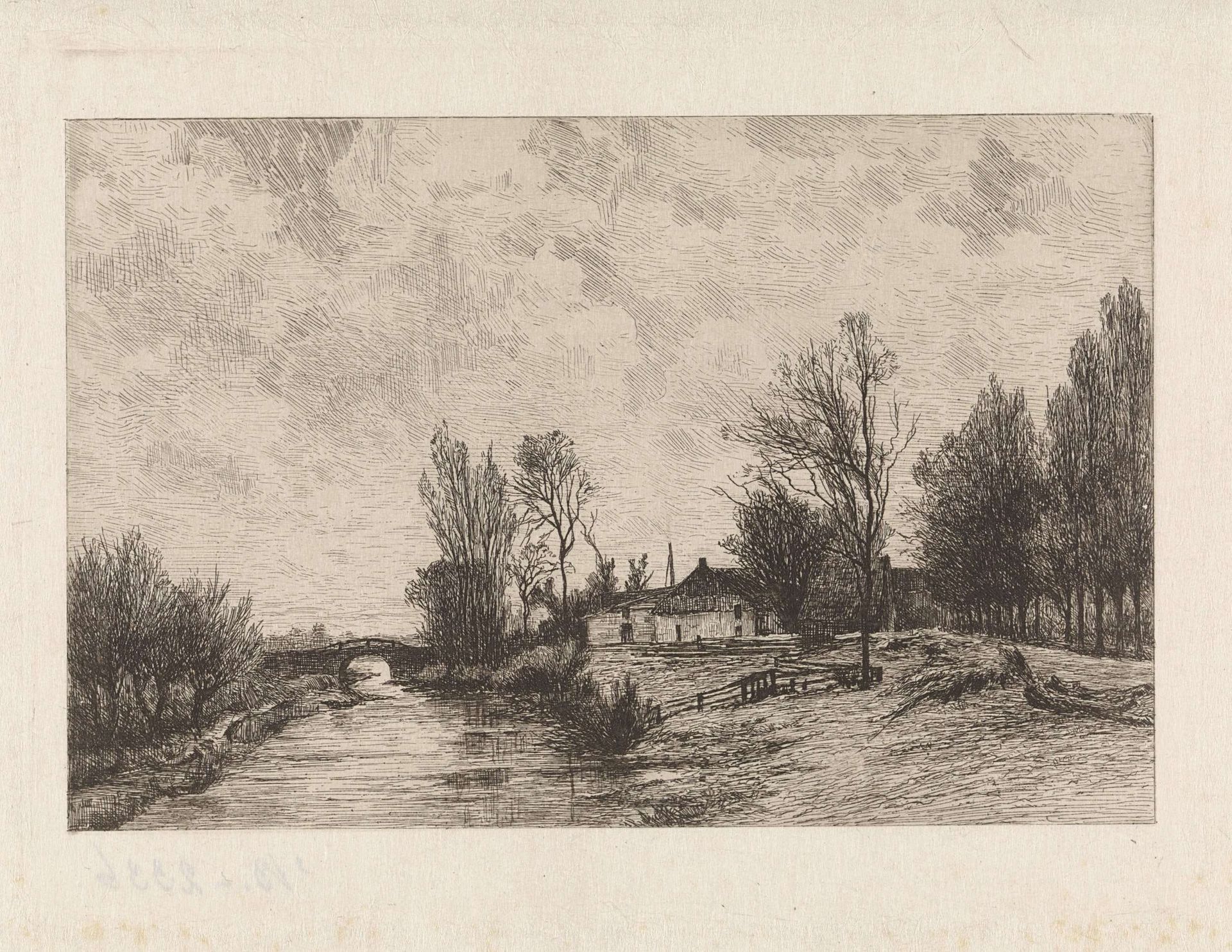 Bruggetje bij Beek by Willem Oppenoorth