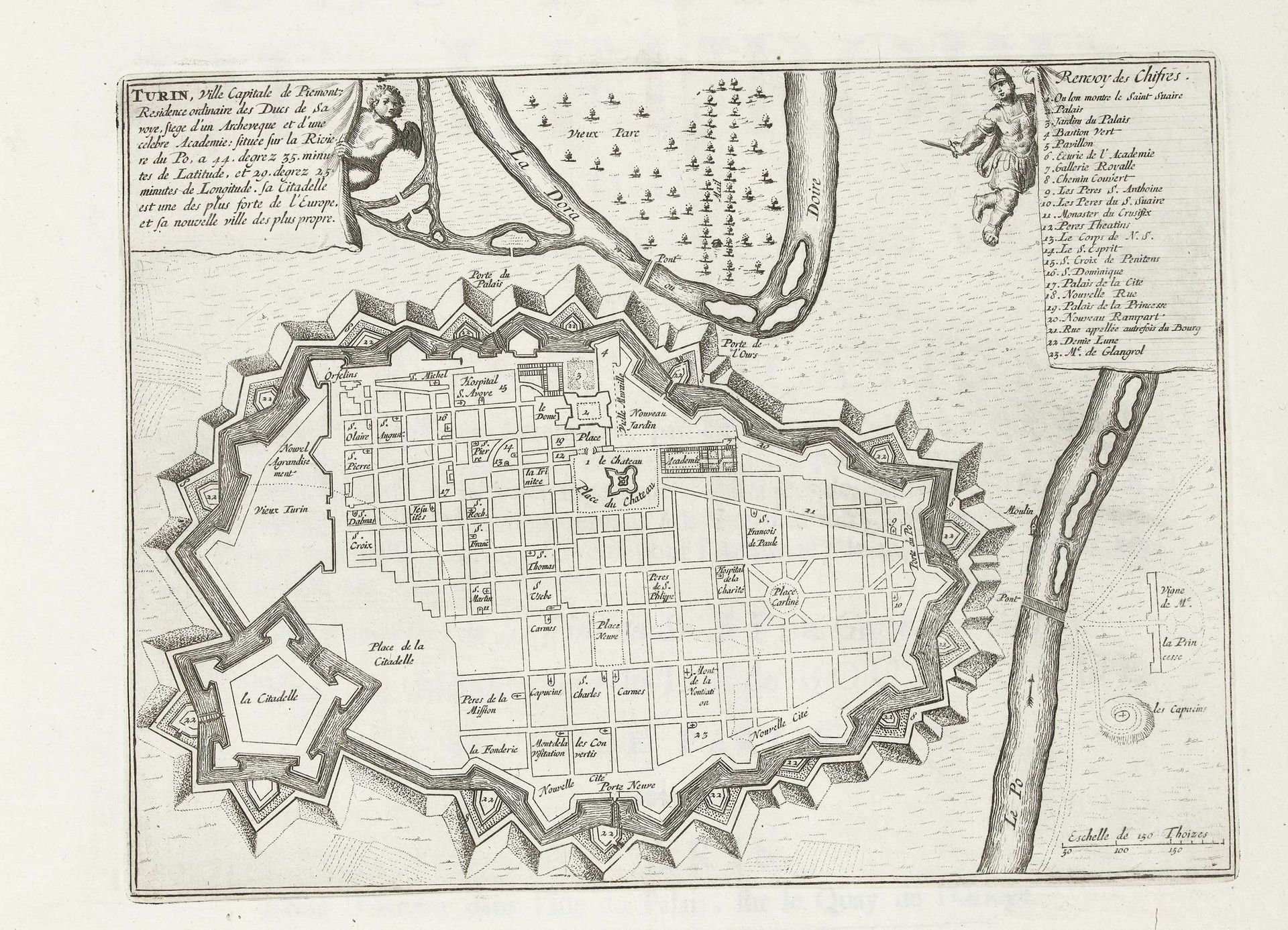 Plattegrond van Turijn, 1693 by Anonymous