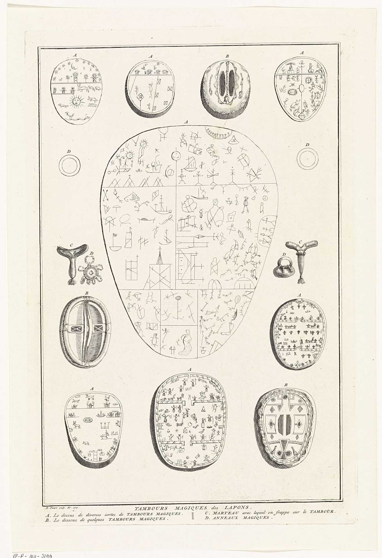 Rituele Sami noaidi trommels by Bernard Picart