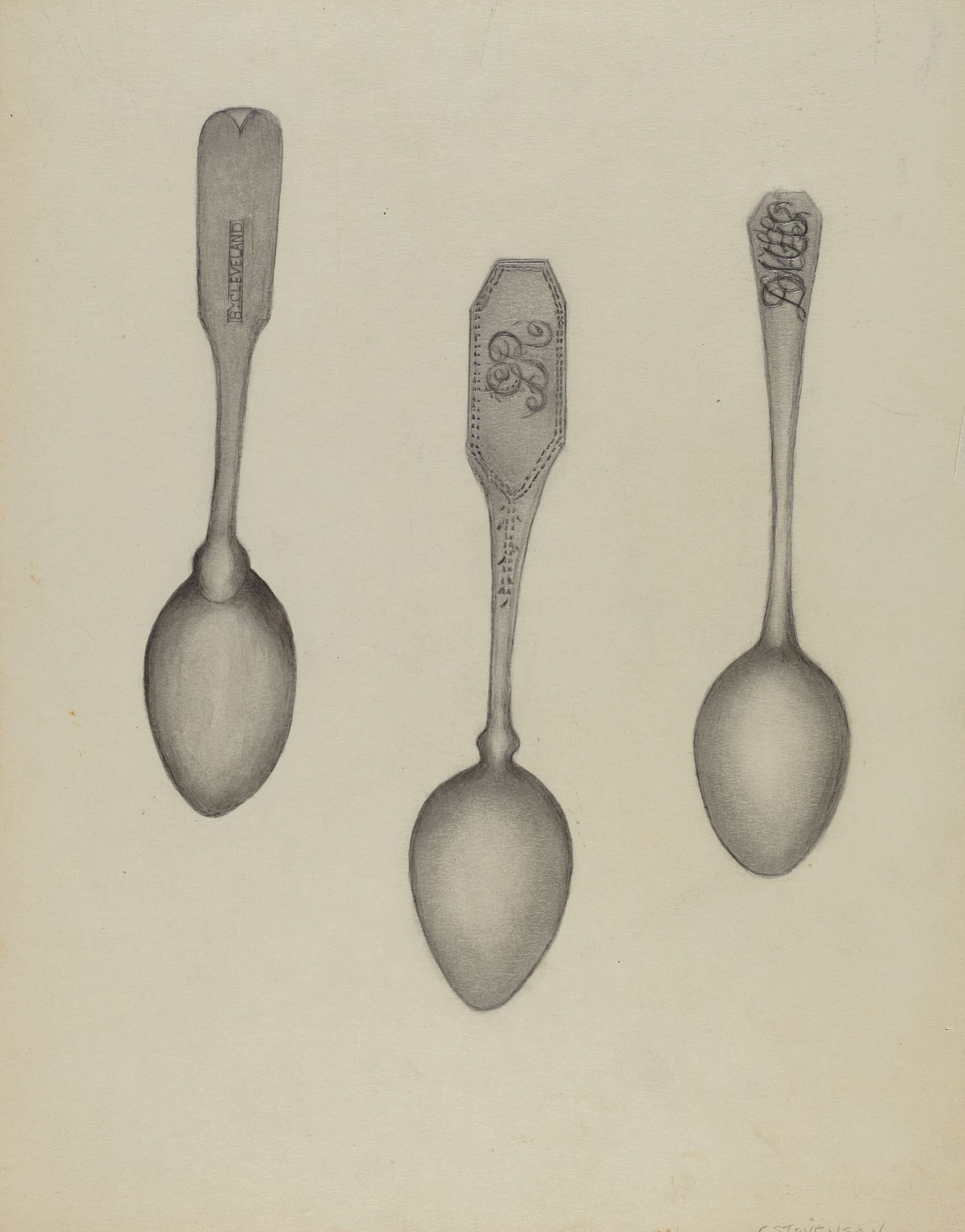 Silver Fiddle Head Spoon by Florence Stevenson