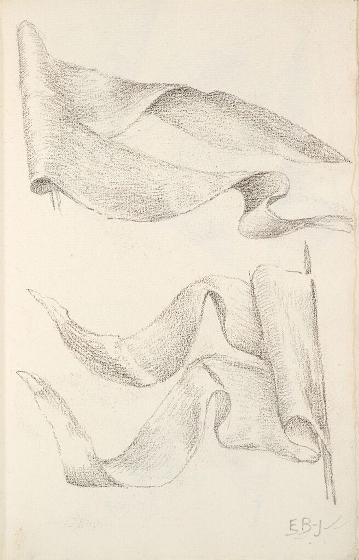 Two Banners: verso: Two Banners by Edward Burne-Jones