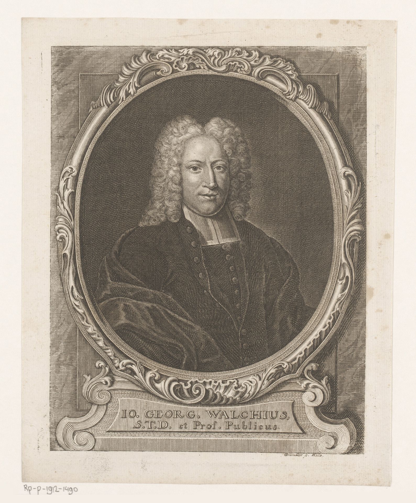 Portret van Johann Georg Walch by Gottfried August Gründler