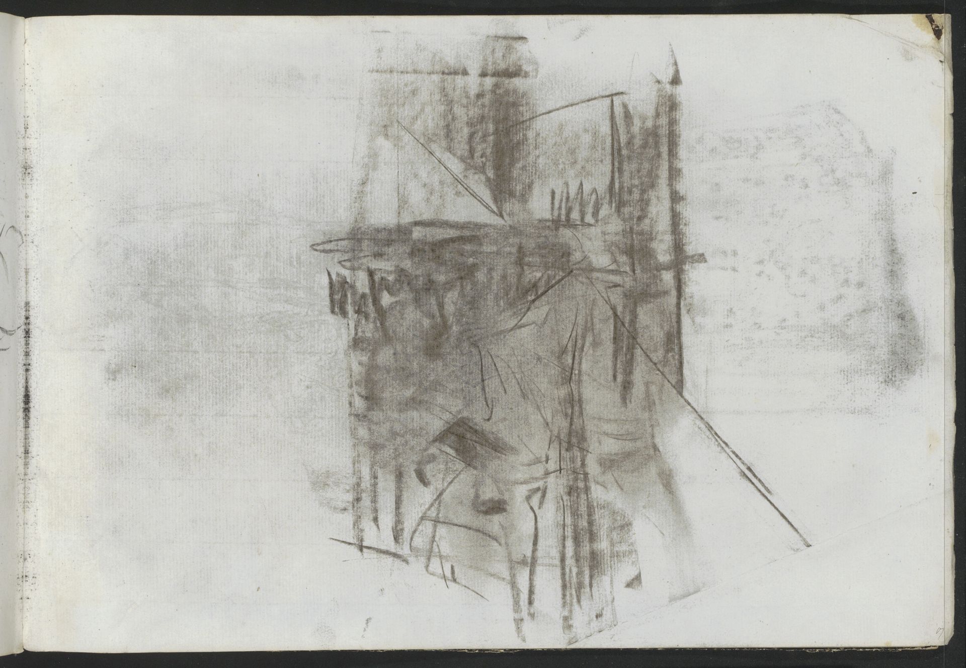 Studie, mogelijk van figuren op straat by Isaac Israels