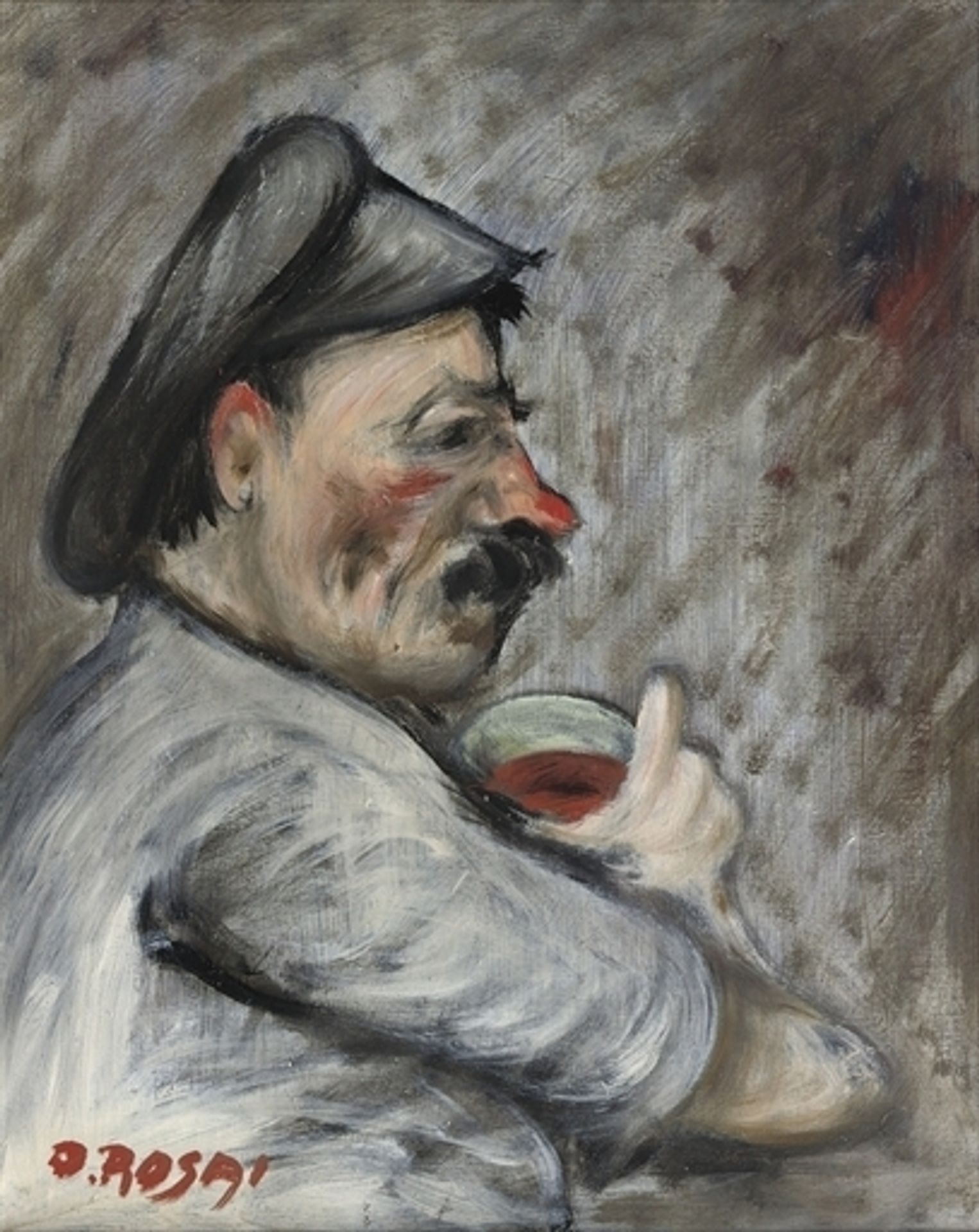 Drinking man by Ottone Rosai