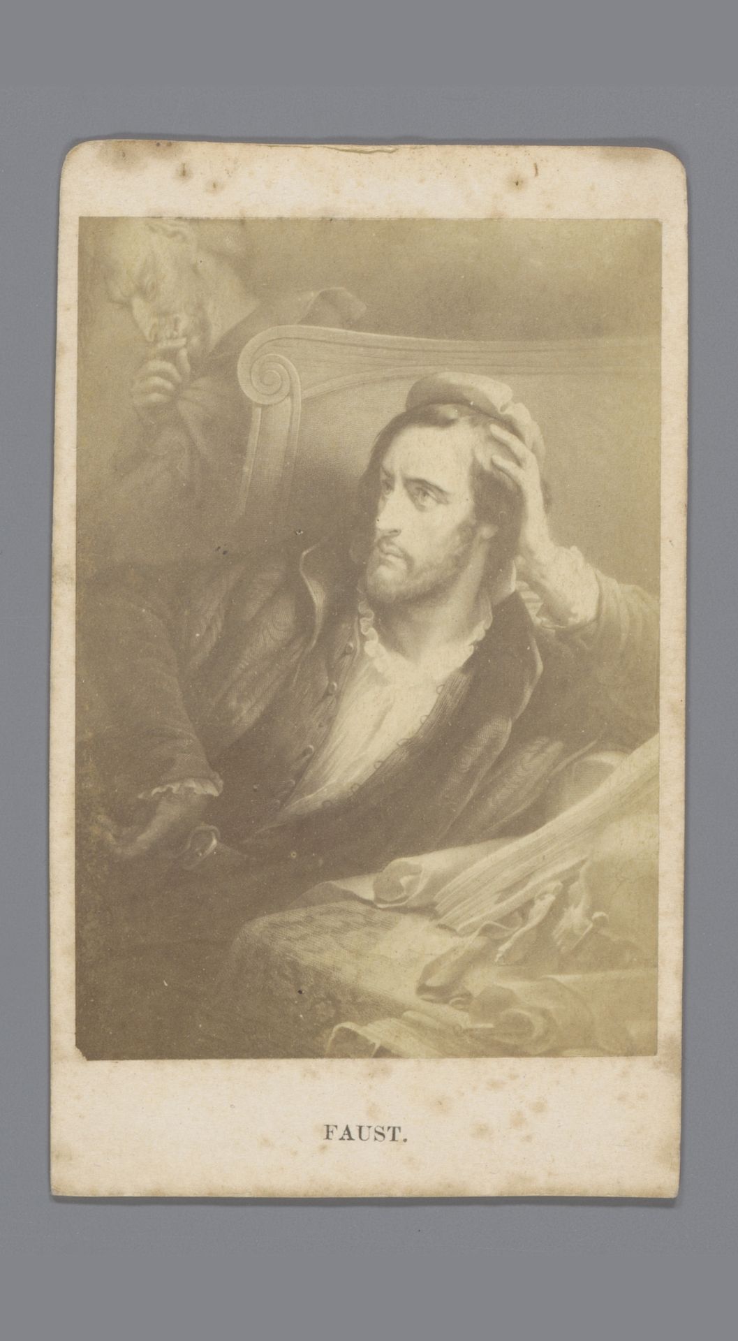 Fotoreproductie van het schilderij Faust van Ary Scheffer by Andries Jager