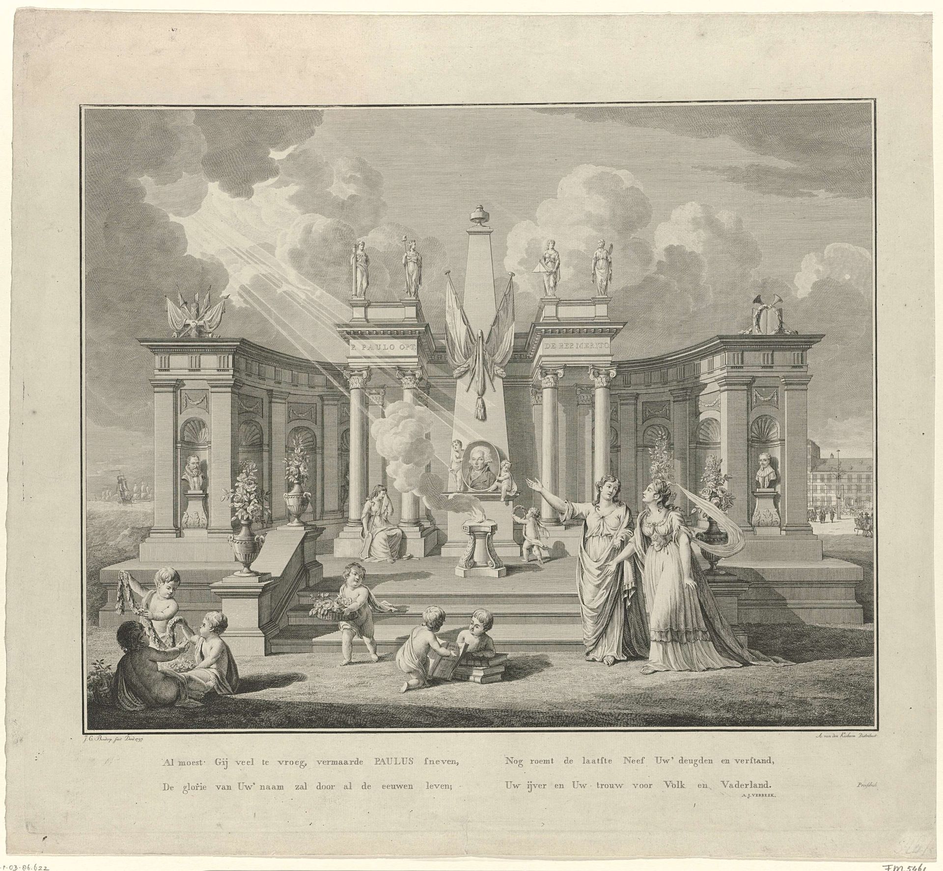 Monument voor Pieter Paulus, 1796 by Johannes Christiaan Bendorp