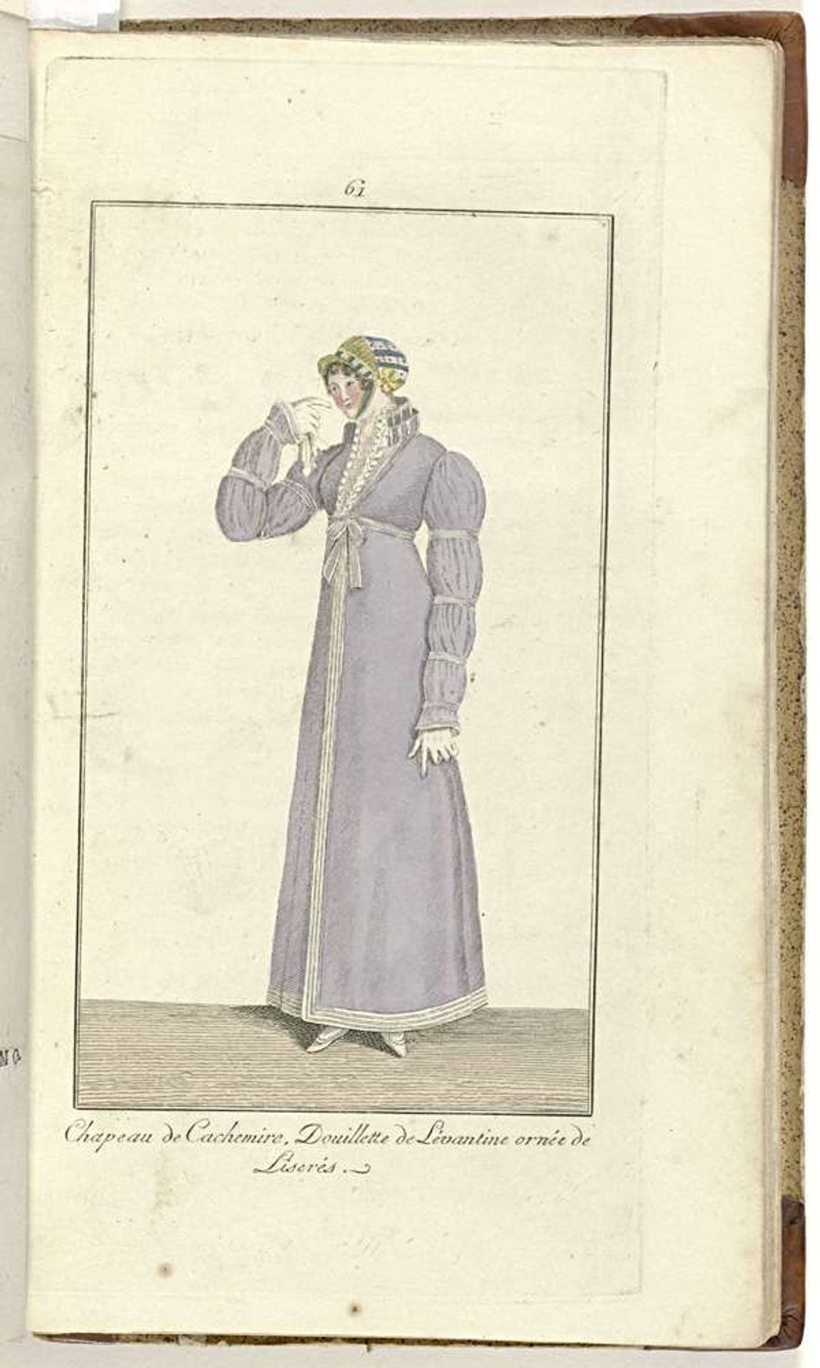 Elegantia, of tijdschrift van mode, luxe en smaak voor dames, November 1808, No. 61: Chapeau de Cachemire.... by Anonymous