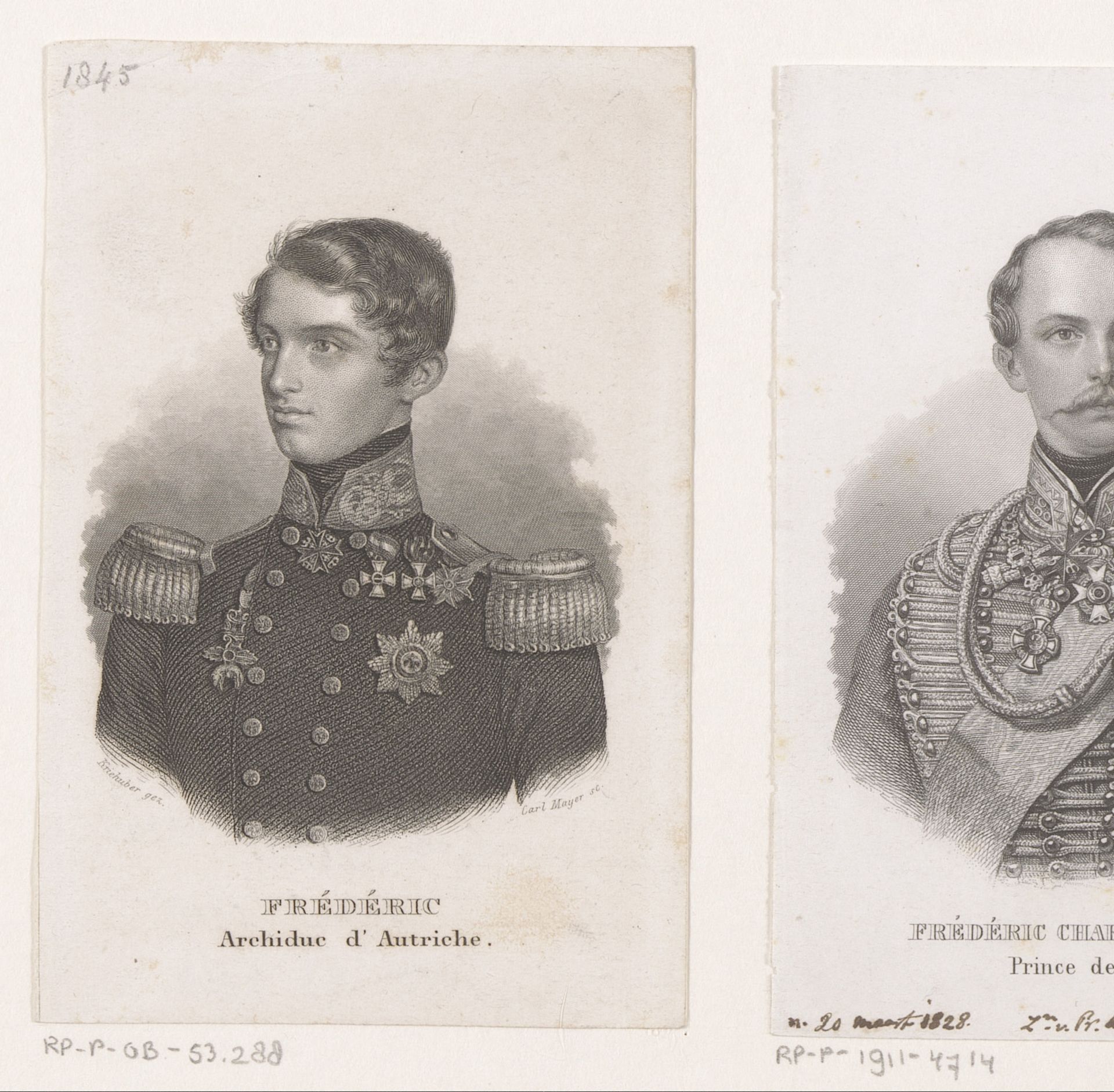 Portret van Friedrich Ferdinand Leopold, aartshertog van Oostenrijk by Carl Mayer