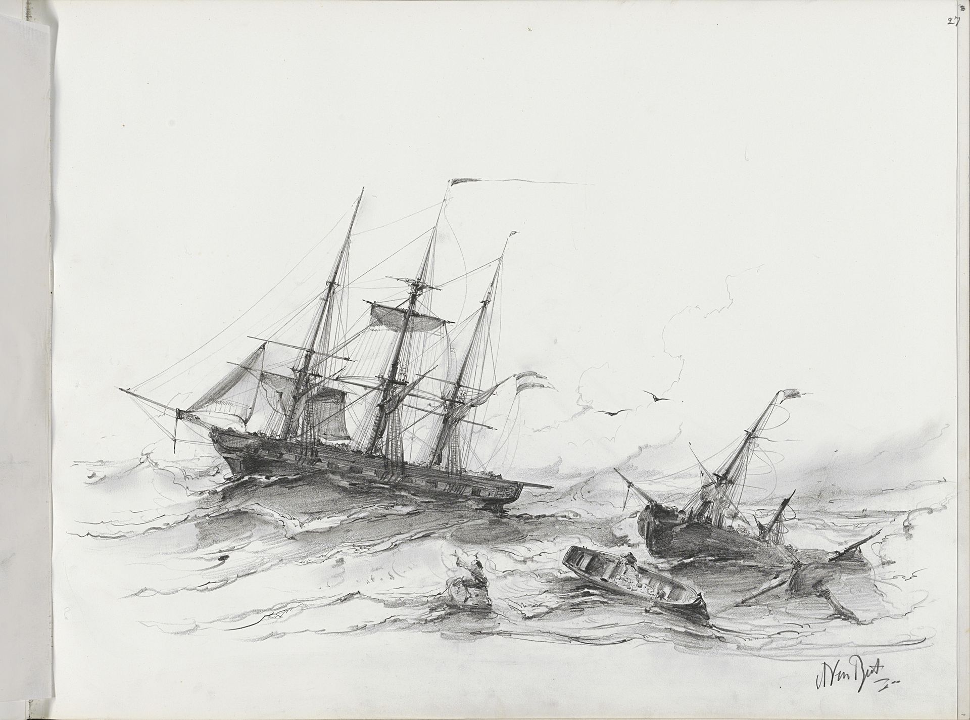 Schipbreuk by Albertus van Beest