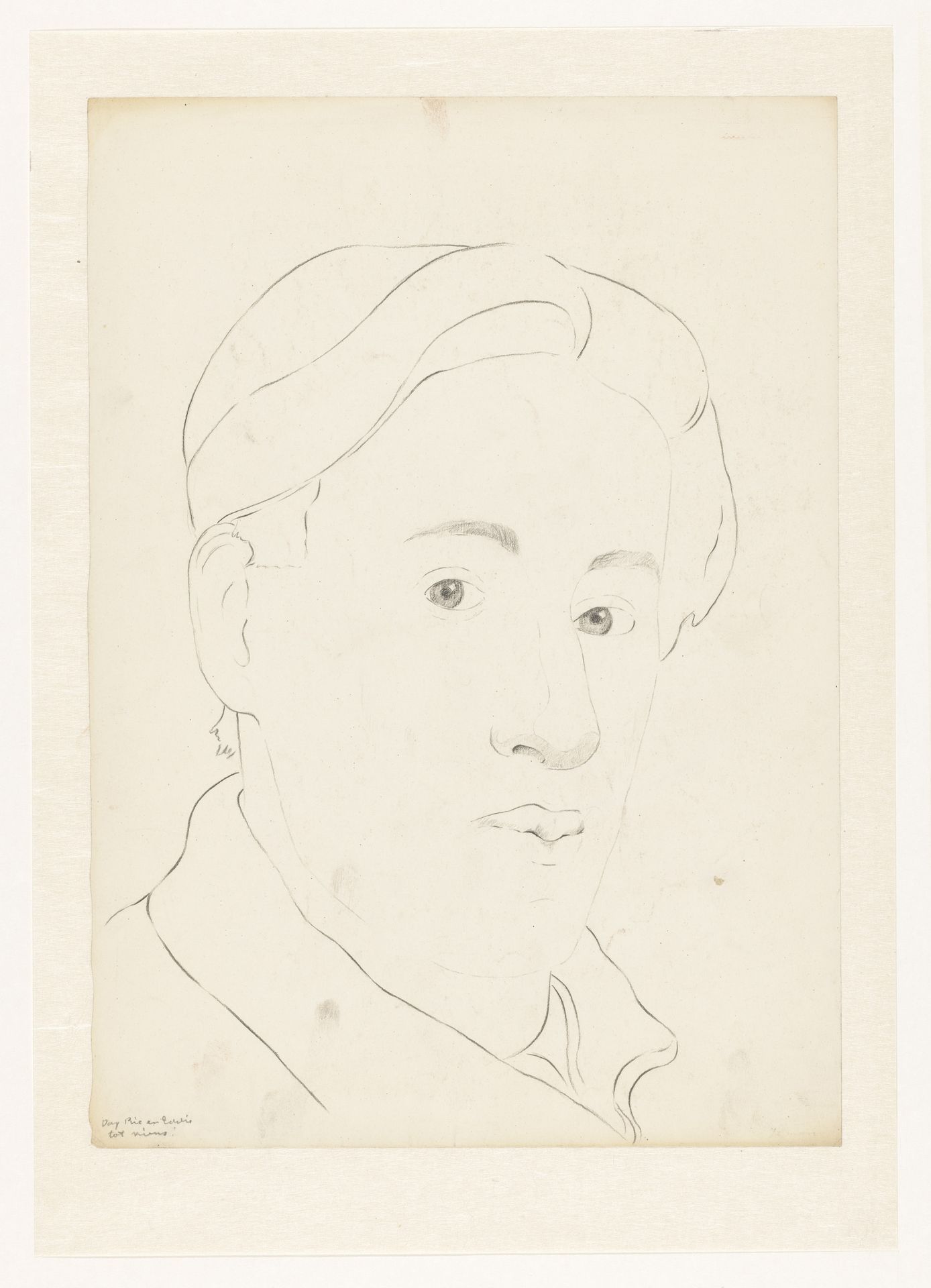 Zelfportret op lineaire wijze by Cor van Teeseling