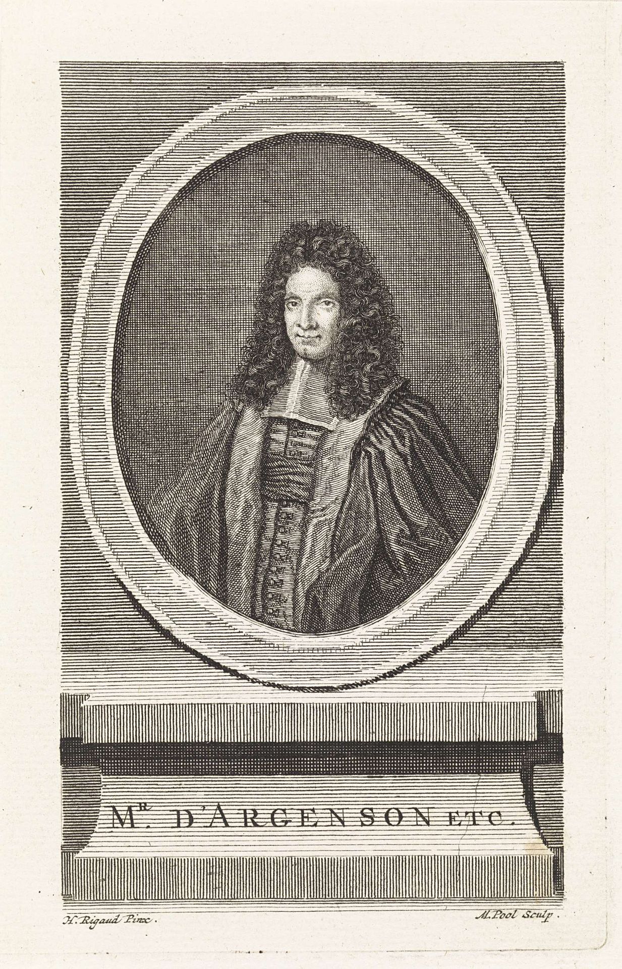 Portret van Marc-René de Voyer de Paulmy, markies d'Argenson by Matthijs Pool