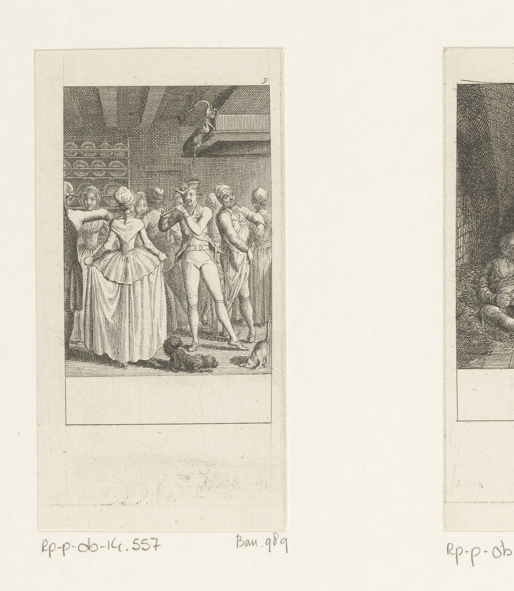 La Fleur organiseert een feest by Daniel Nikolaus Chodowiecki