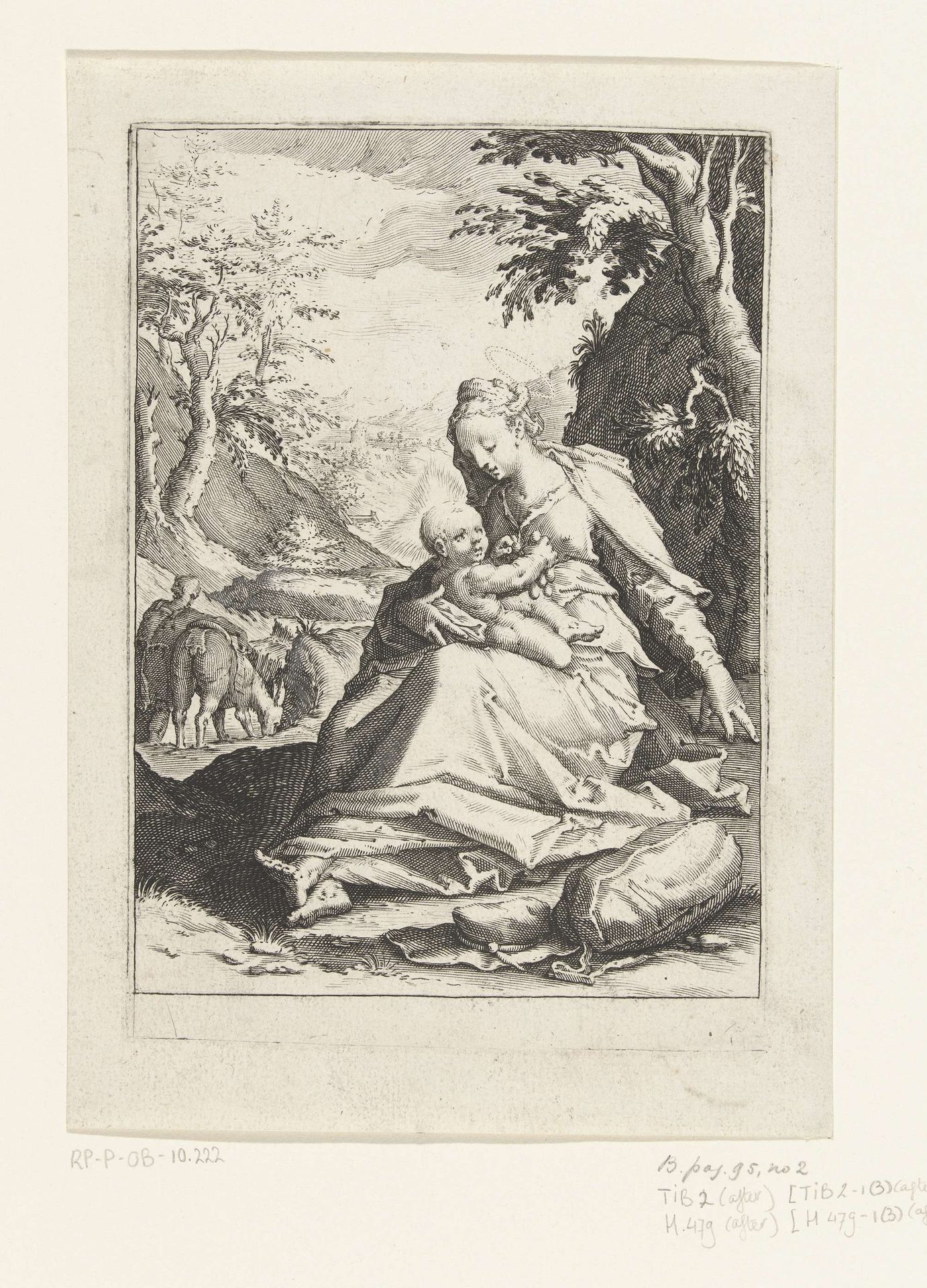 Rest on the Flight into Egypt by Hendrick Goltzius