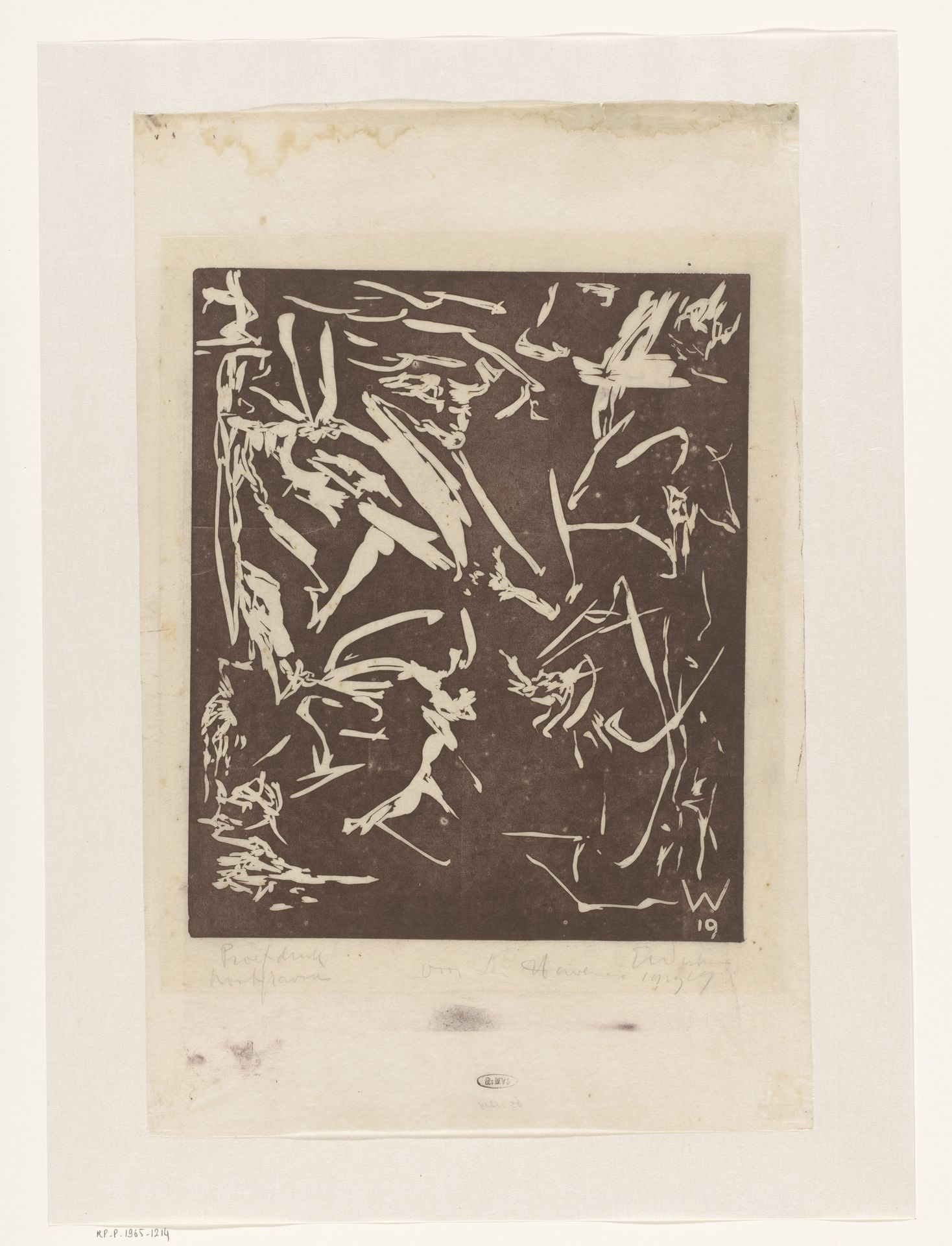 Abstracte compositie by Erich Wichmann