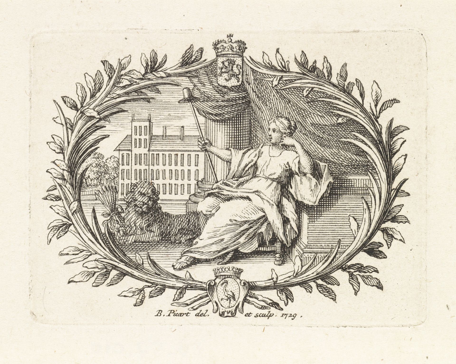 Hollandse maagd met de Hollandse leeuw by Bernard Picart